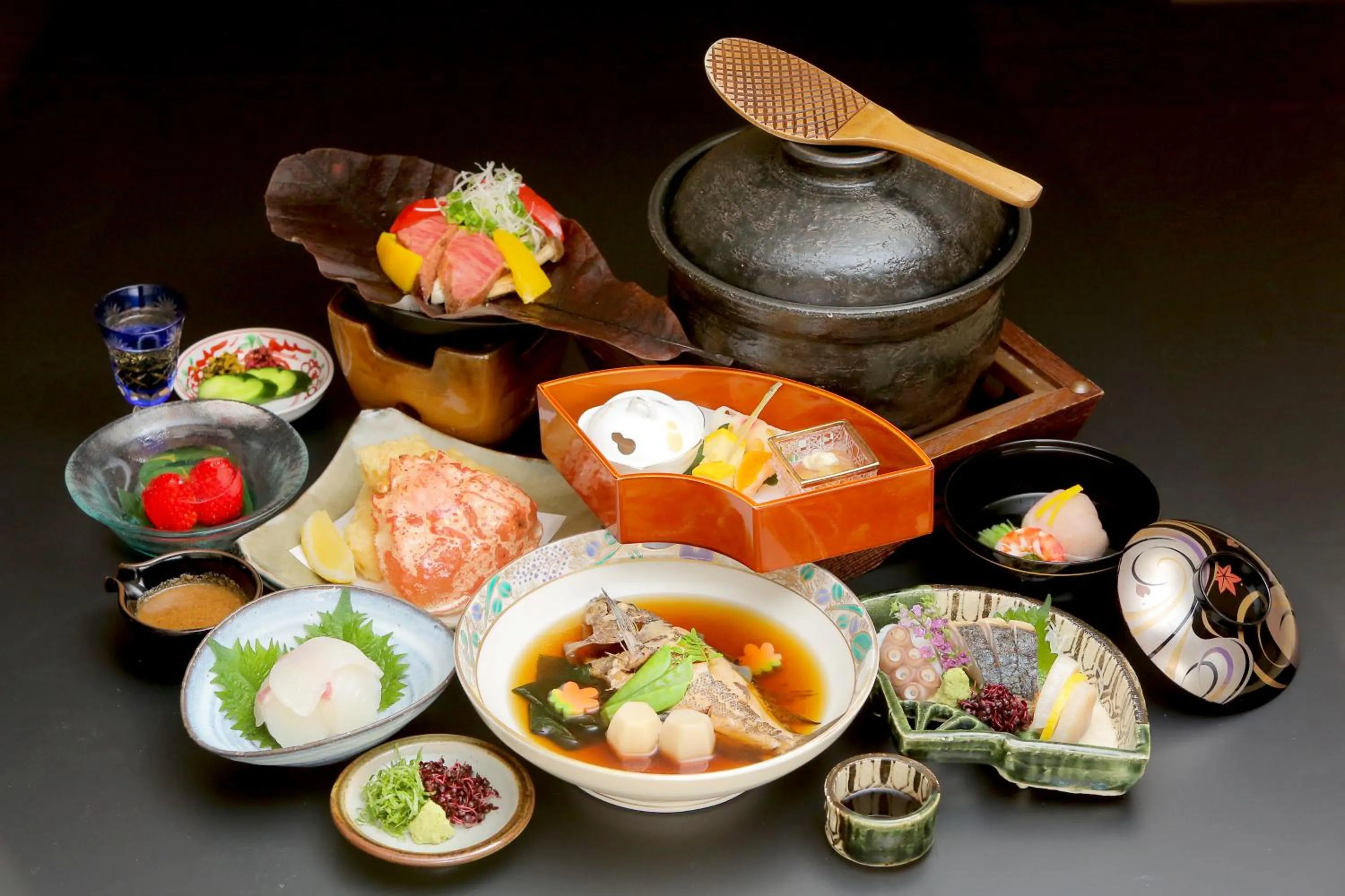 Dinner in Ryori Ryokan Tsurugata