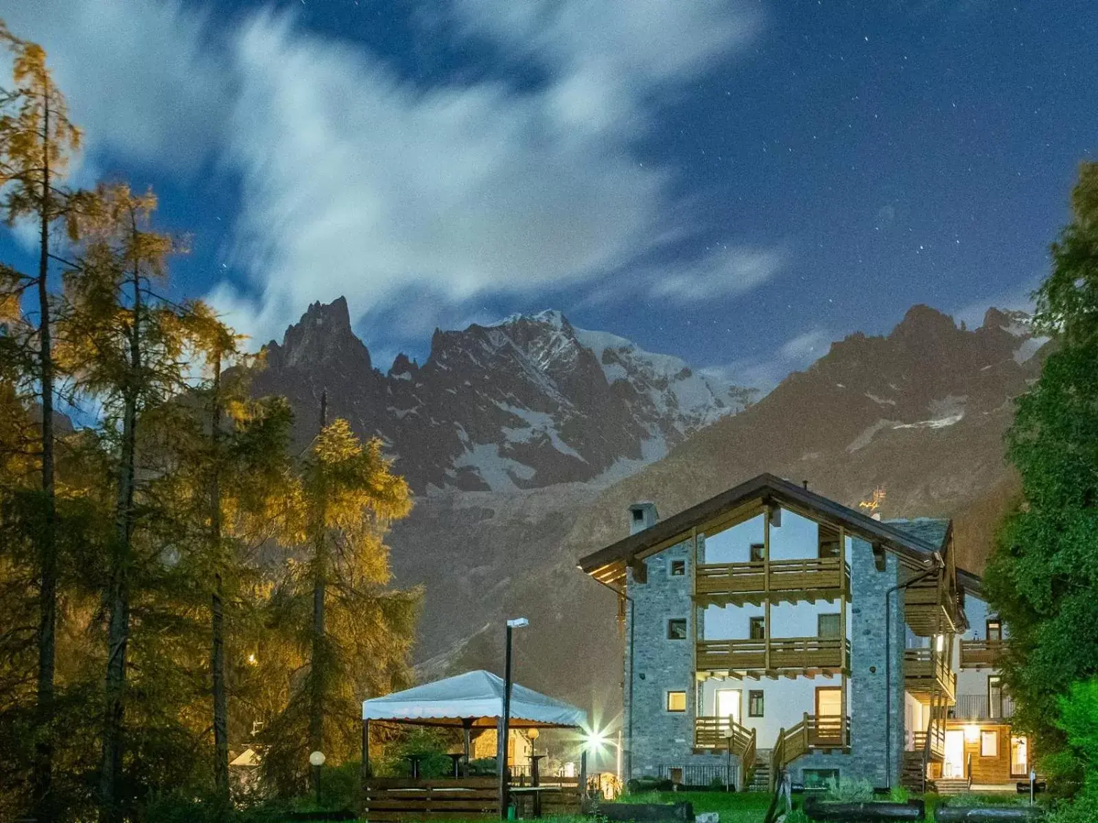 Property building, Winter in Hotel Aigle