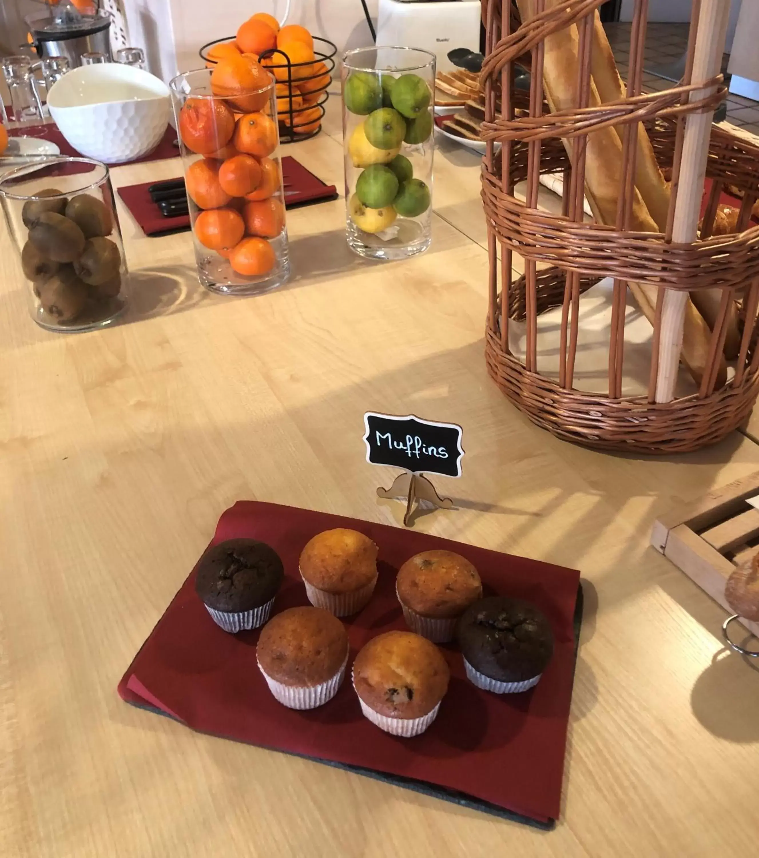 Continental breakfast in Brit Hotel Besancon l'Horloge