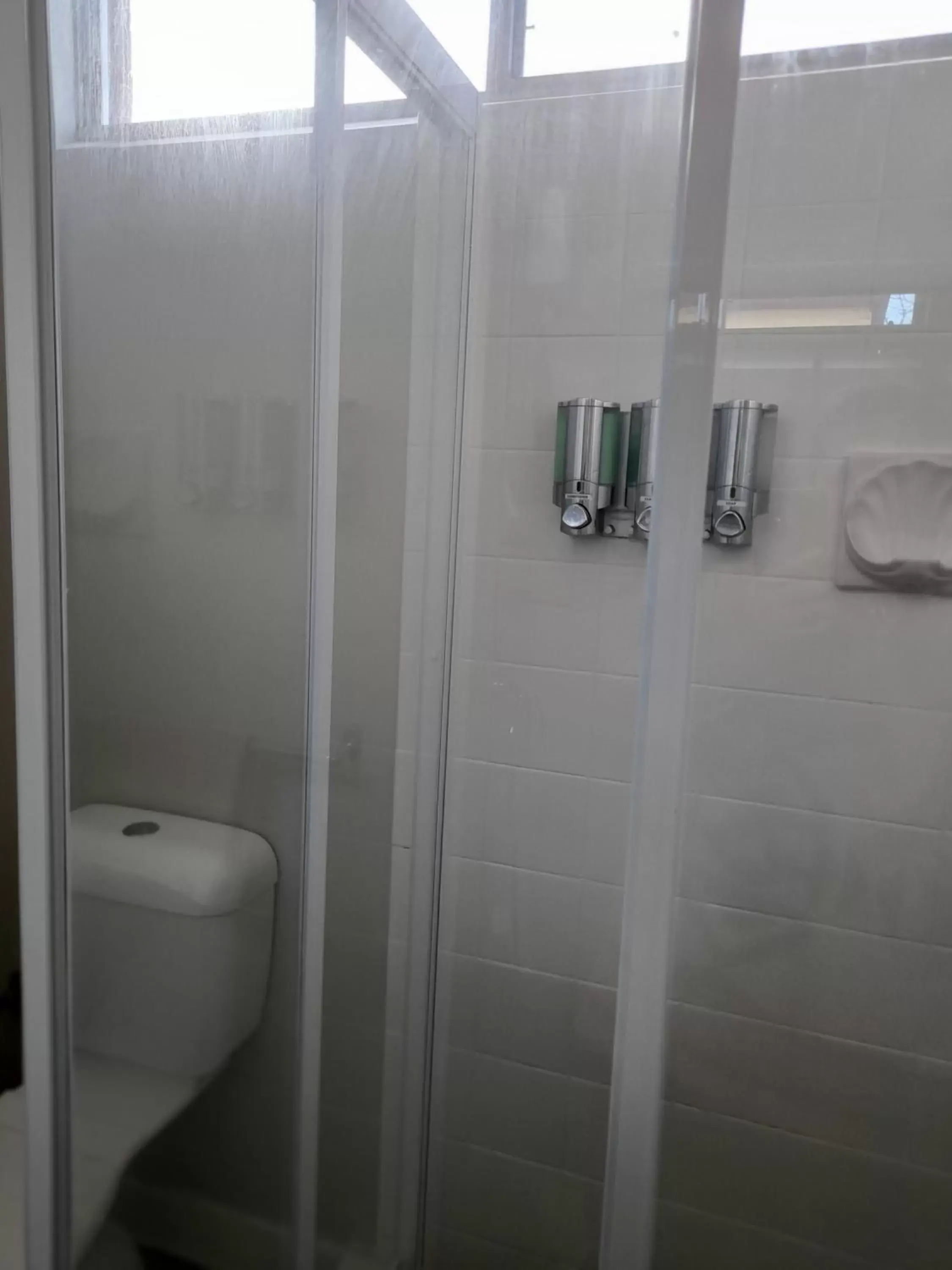 Shower, Bathroom in Aromet Motor Inn