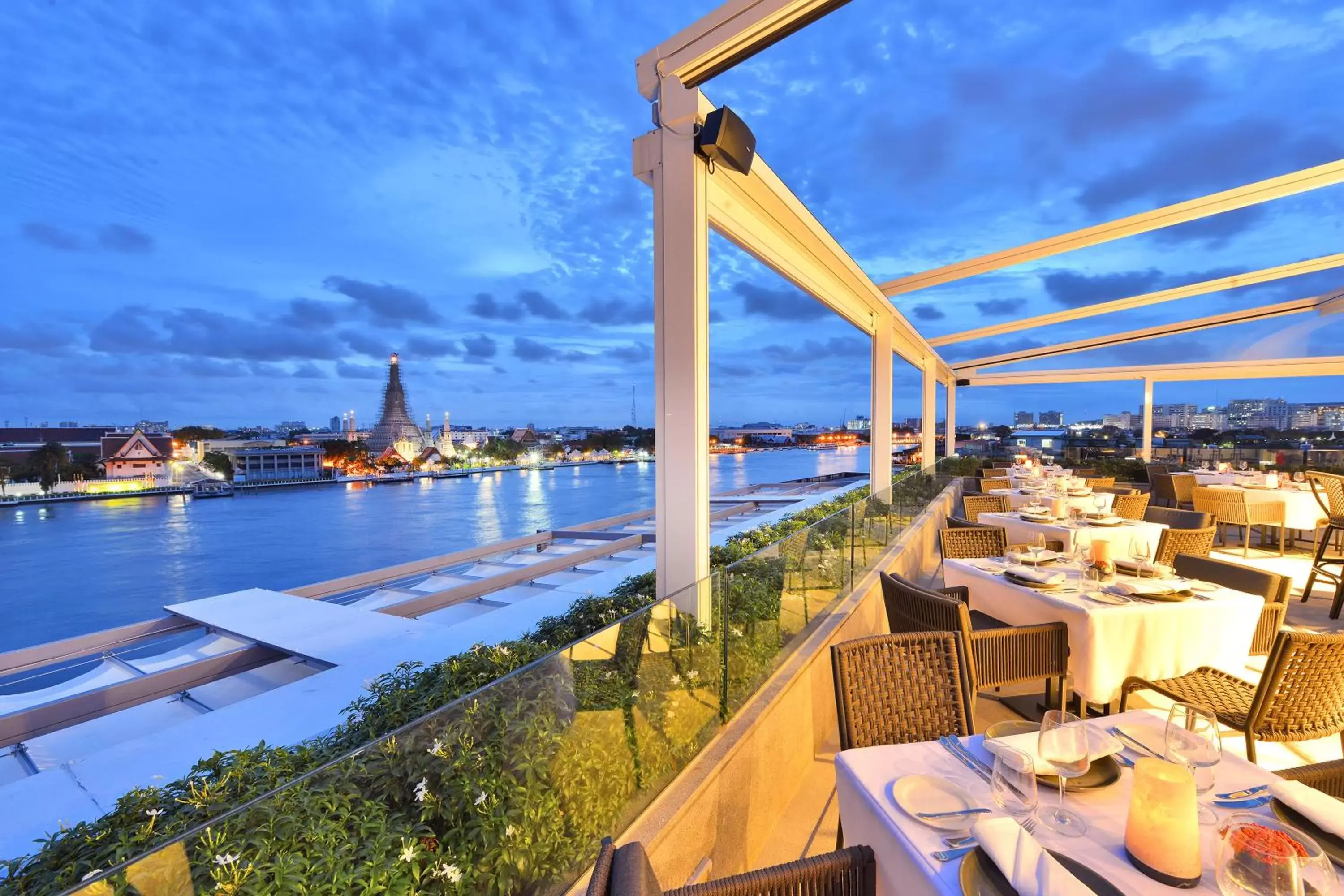 Restaurant/places to eat, River View in Riva Arun Bangkok - SHA Extra Plus