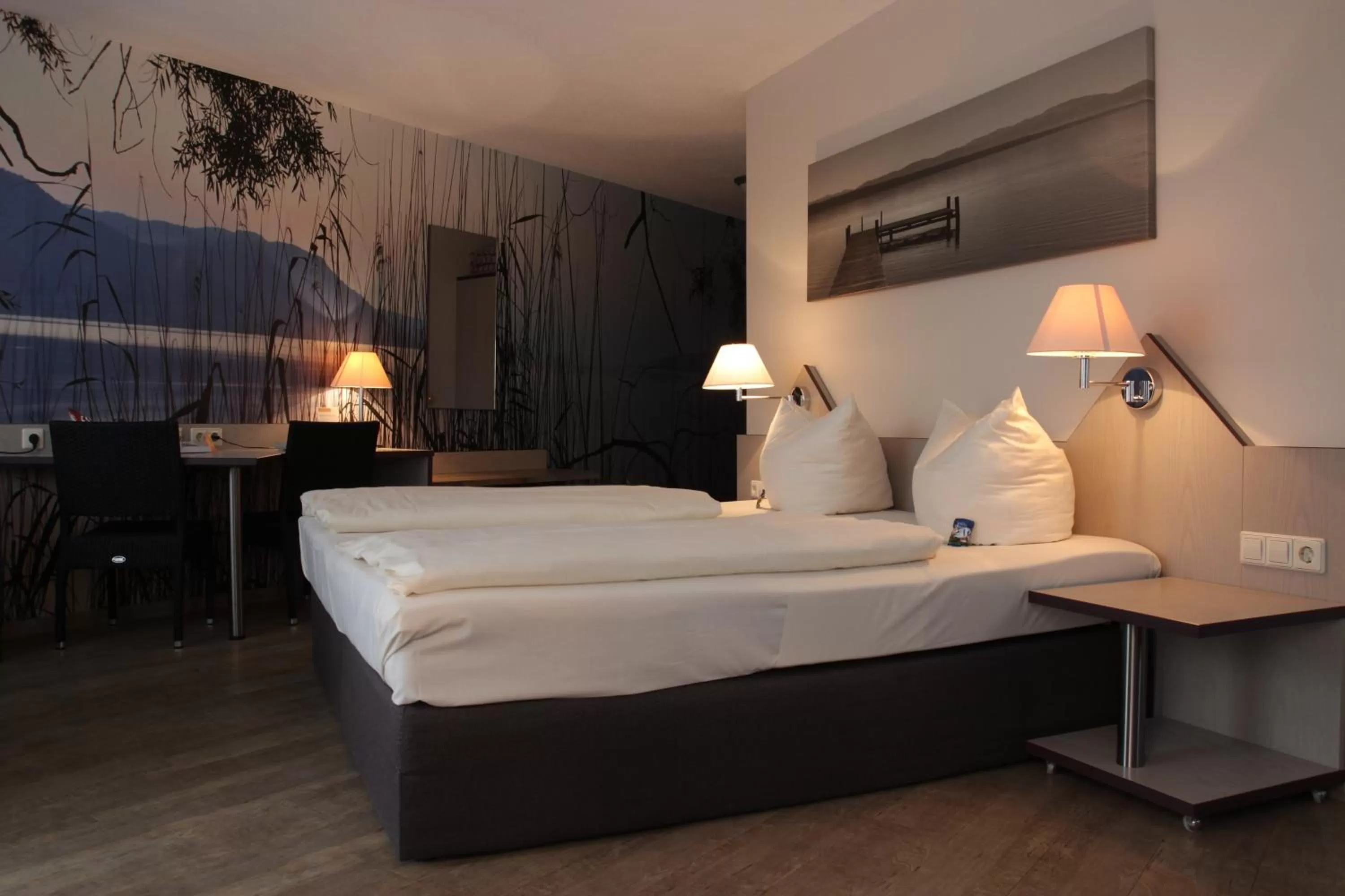 Photo of the whole room, Bed in Seehotel Adler