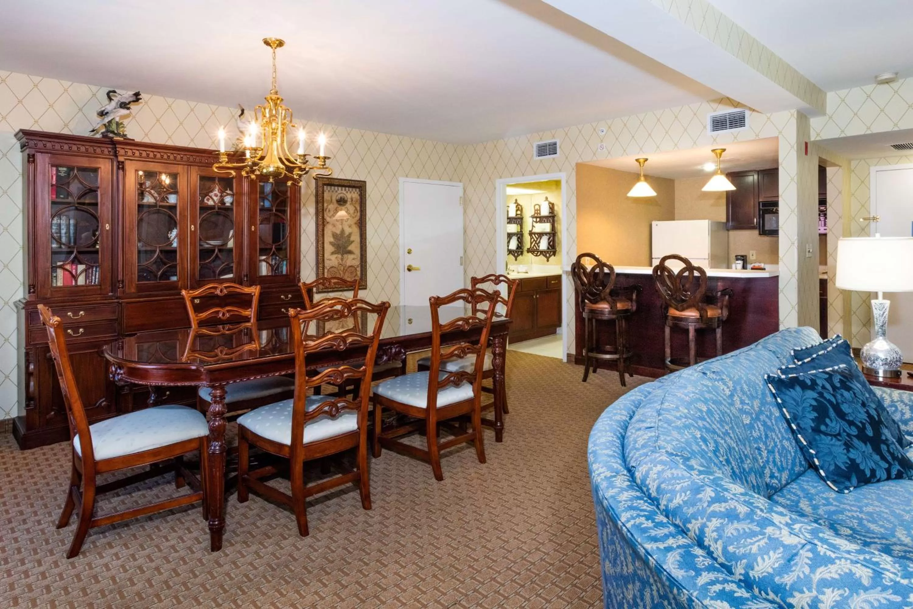 Kitchen or kitchenette, Bed in Hampton Inn & Suites Amelia Island-Historic Harbor Front
