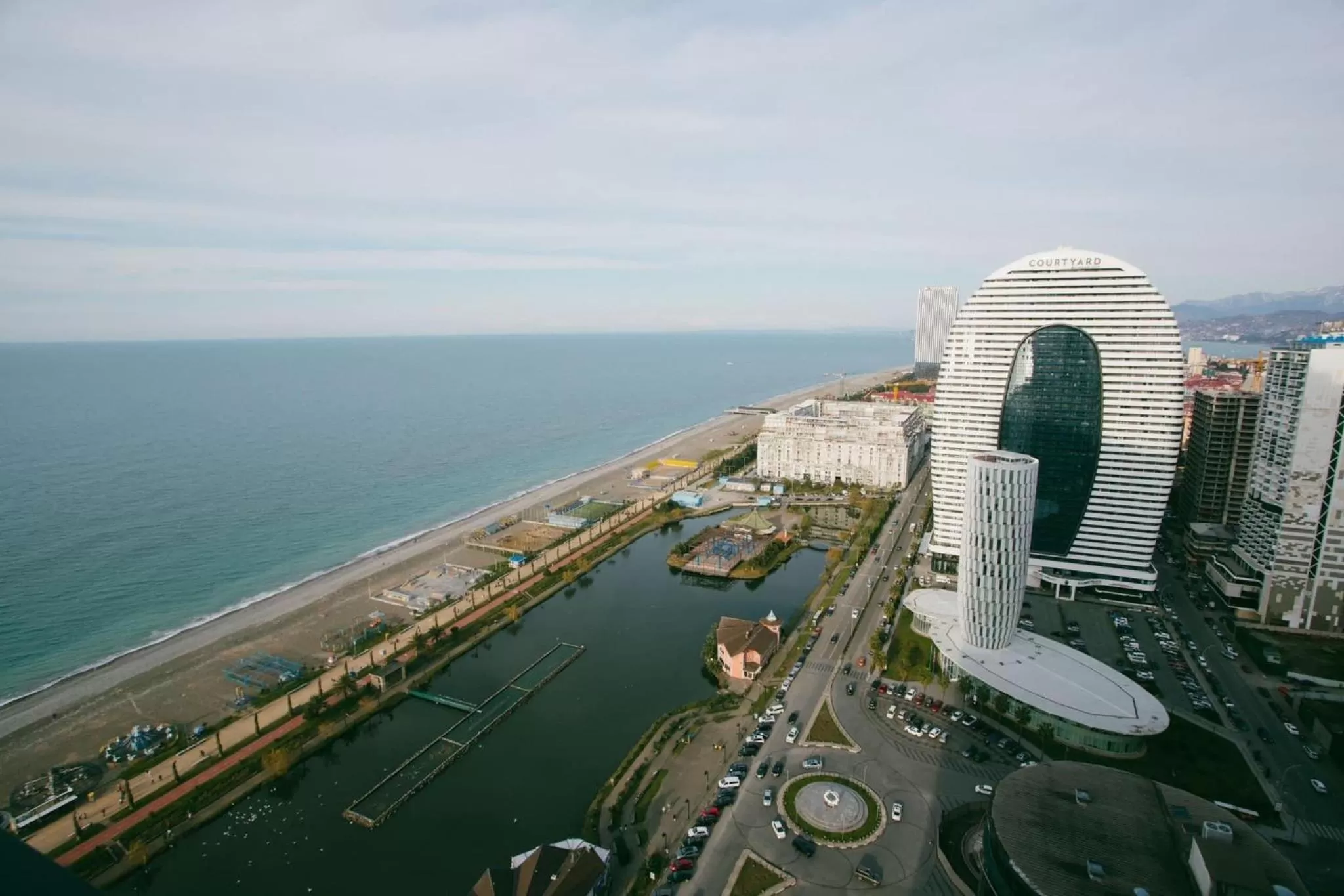 Bird's-eye View in Orbi City Batumi Black Sea Arena