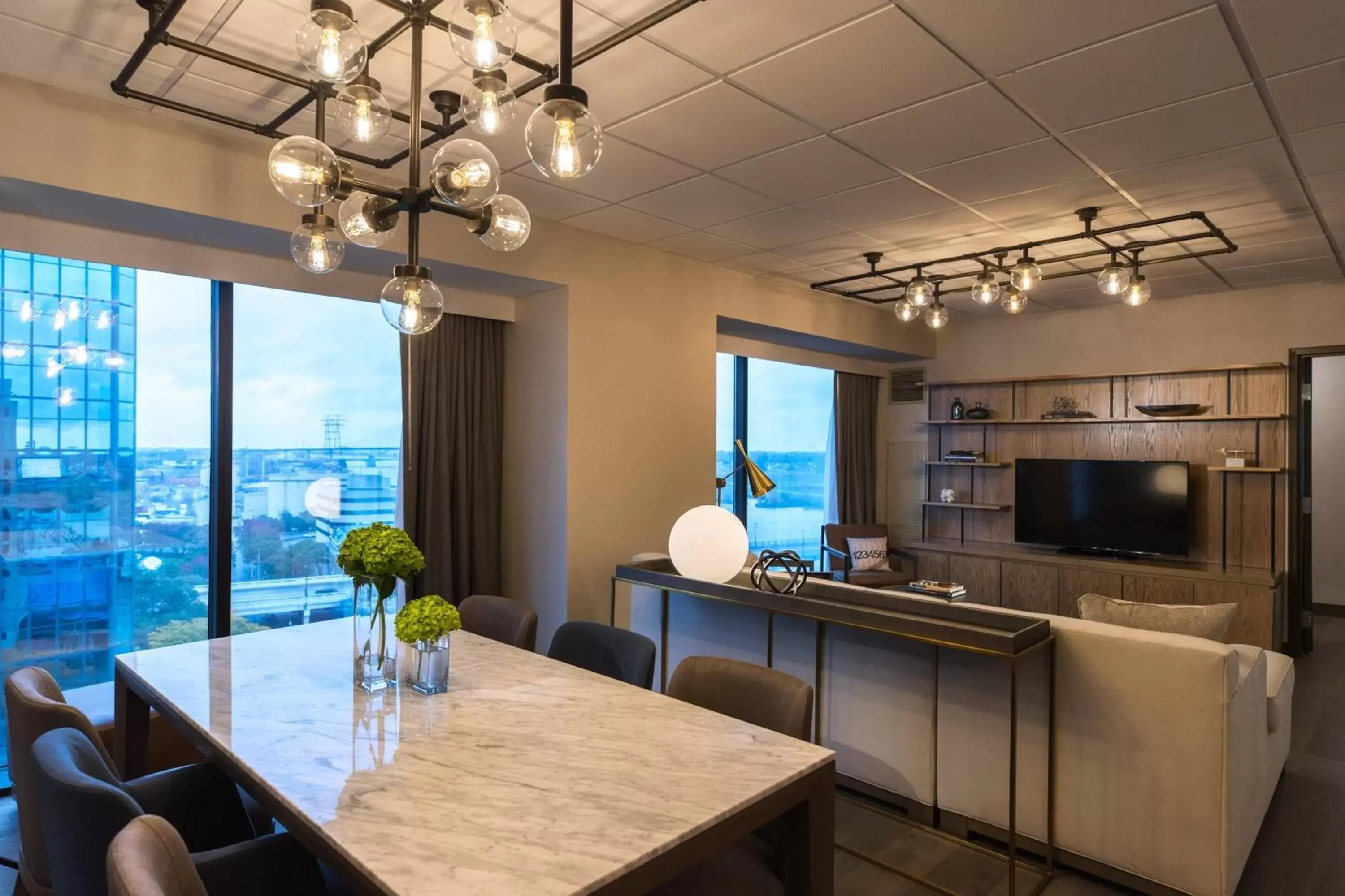 Living room, Dining Area in Renaissance Toledo Downtown Hotel