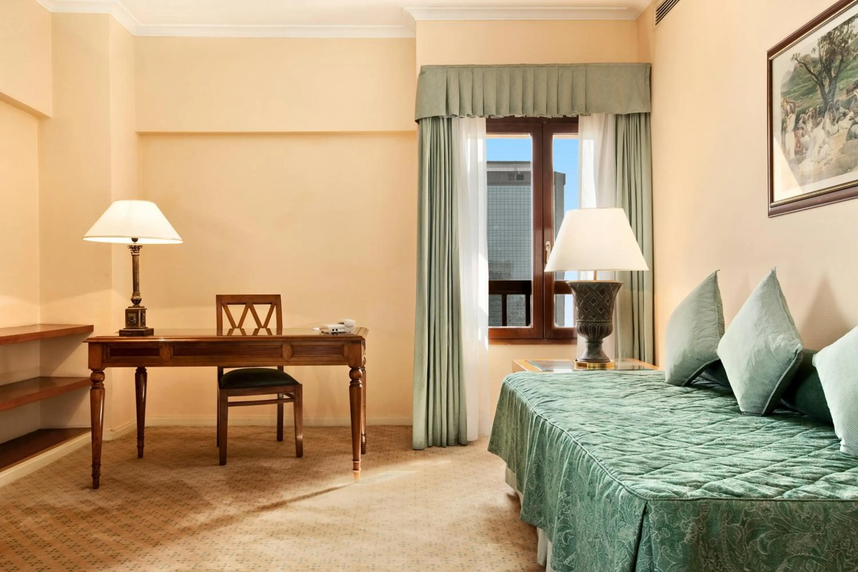 Bed in Cairo World Trade Center Hotel & Residences