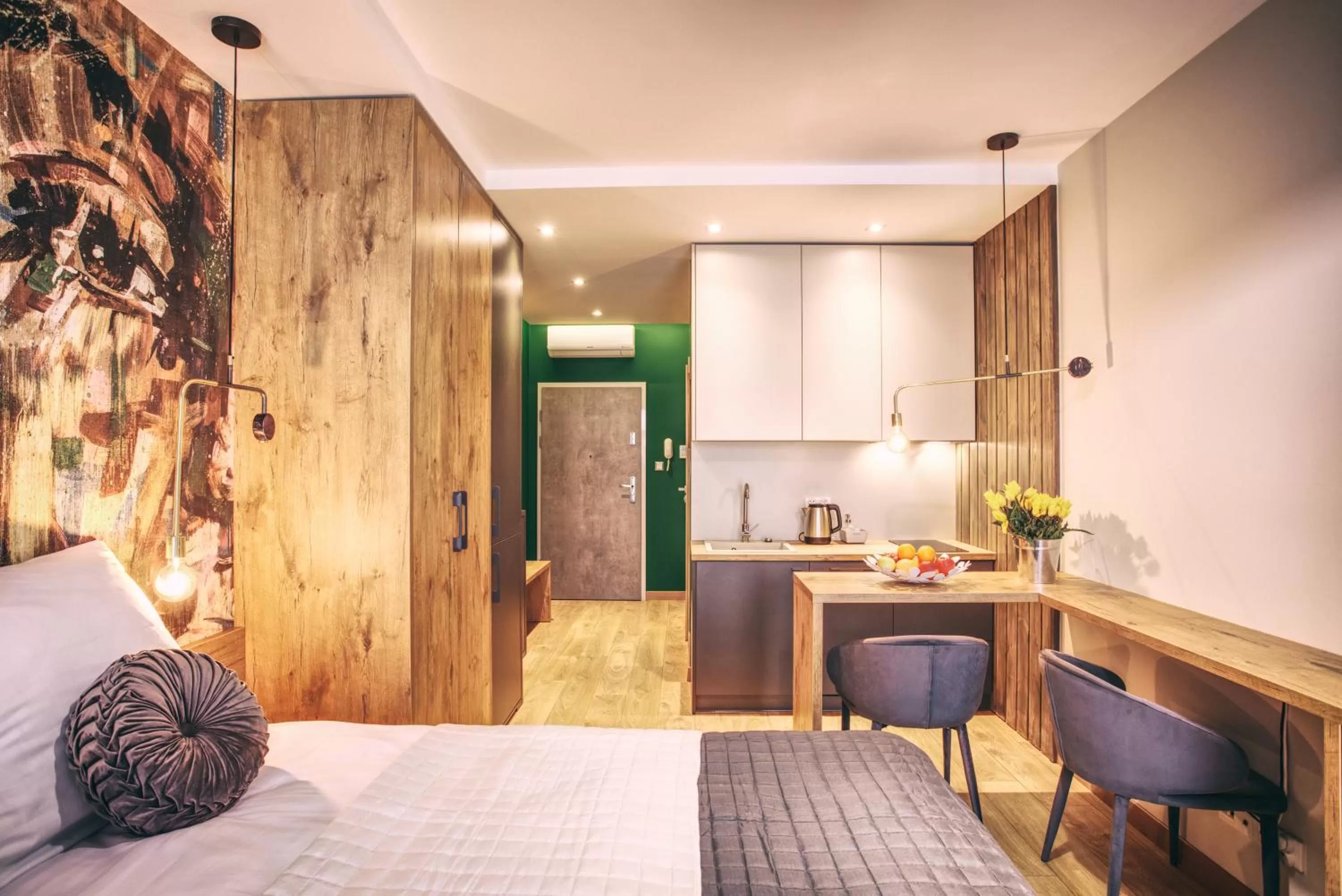 Kitchen or kitchenette, Bed in RAJSKA 3 by PI Apartments