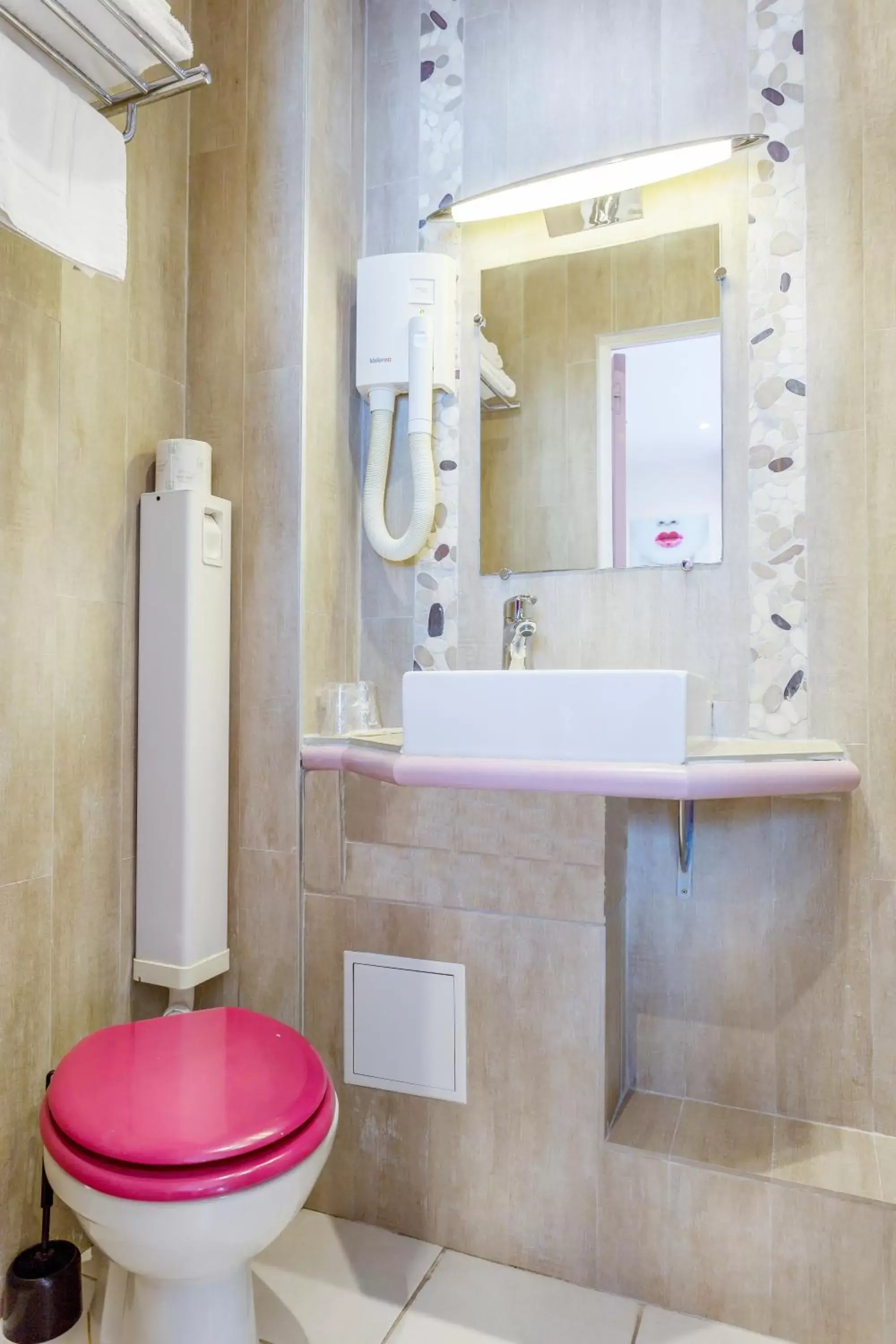 Toilet, Bathroom in Pink Hotel