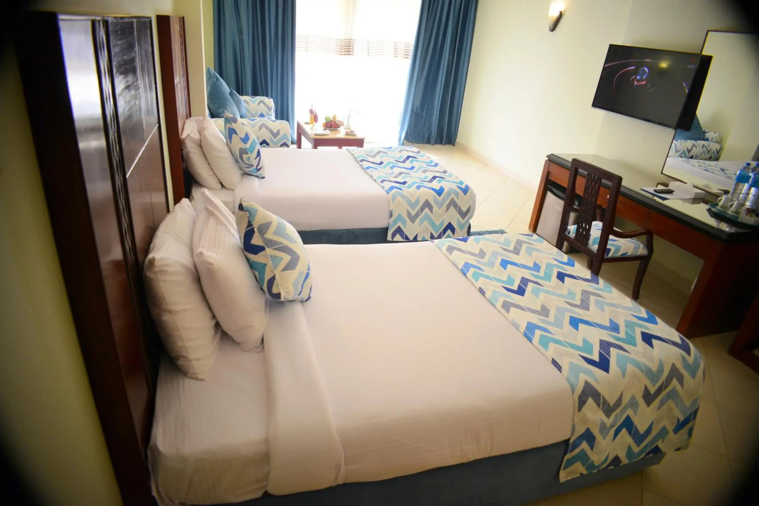 Bed in Sea Beach Aqua Park Resort