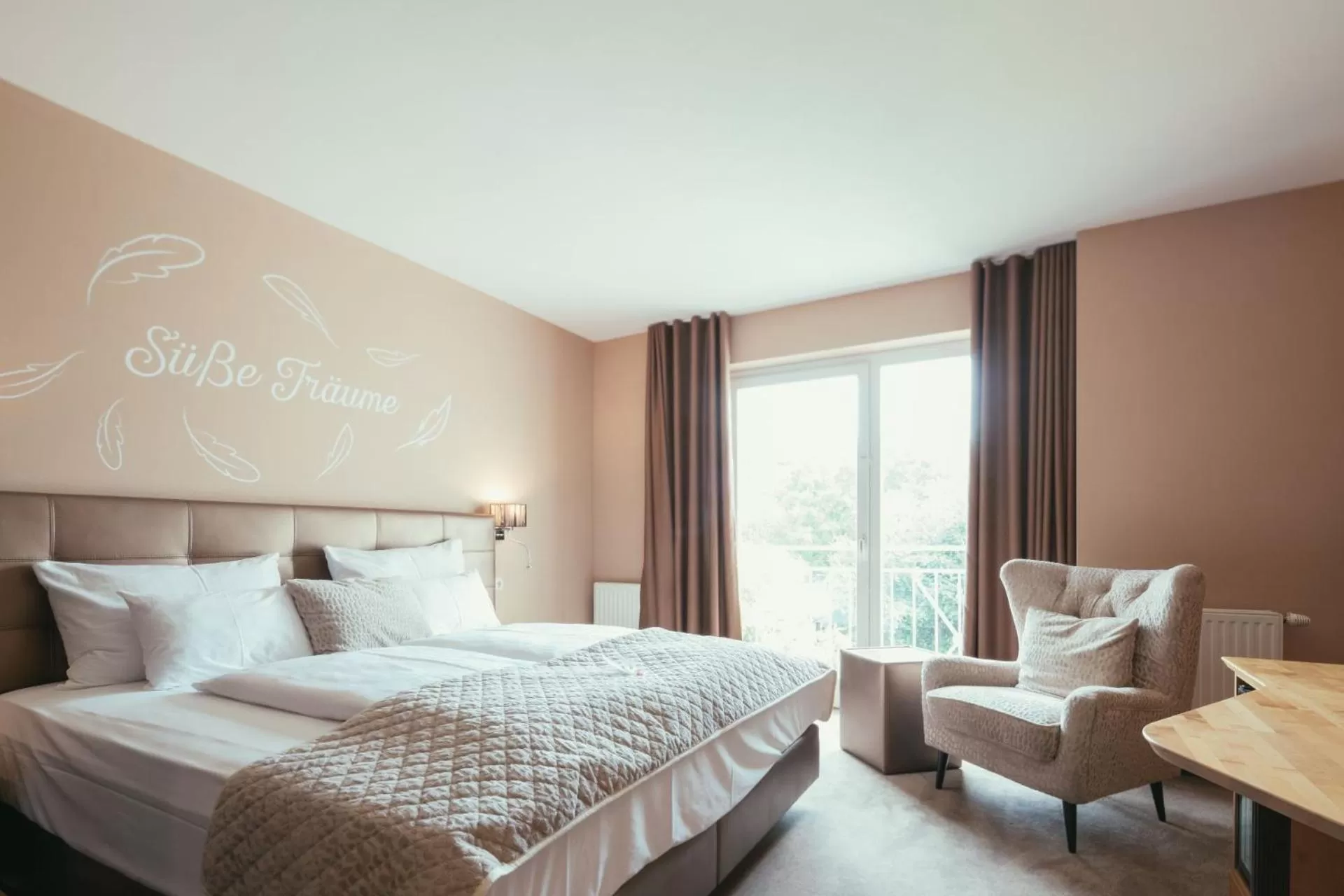 Bedroom, Bed in Hotel Schlafgut