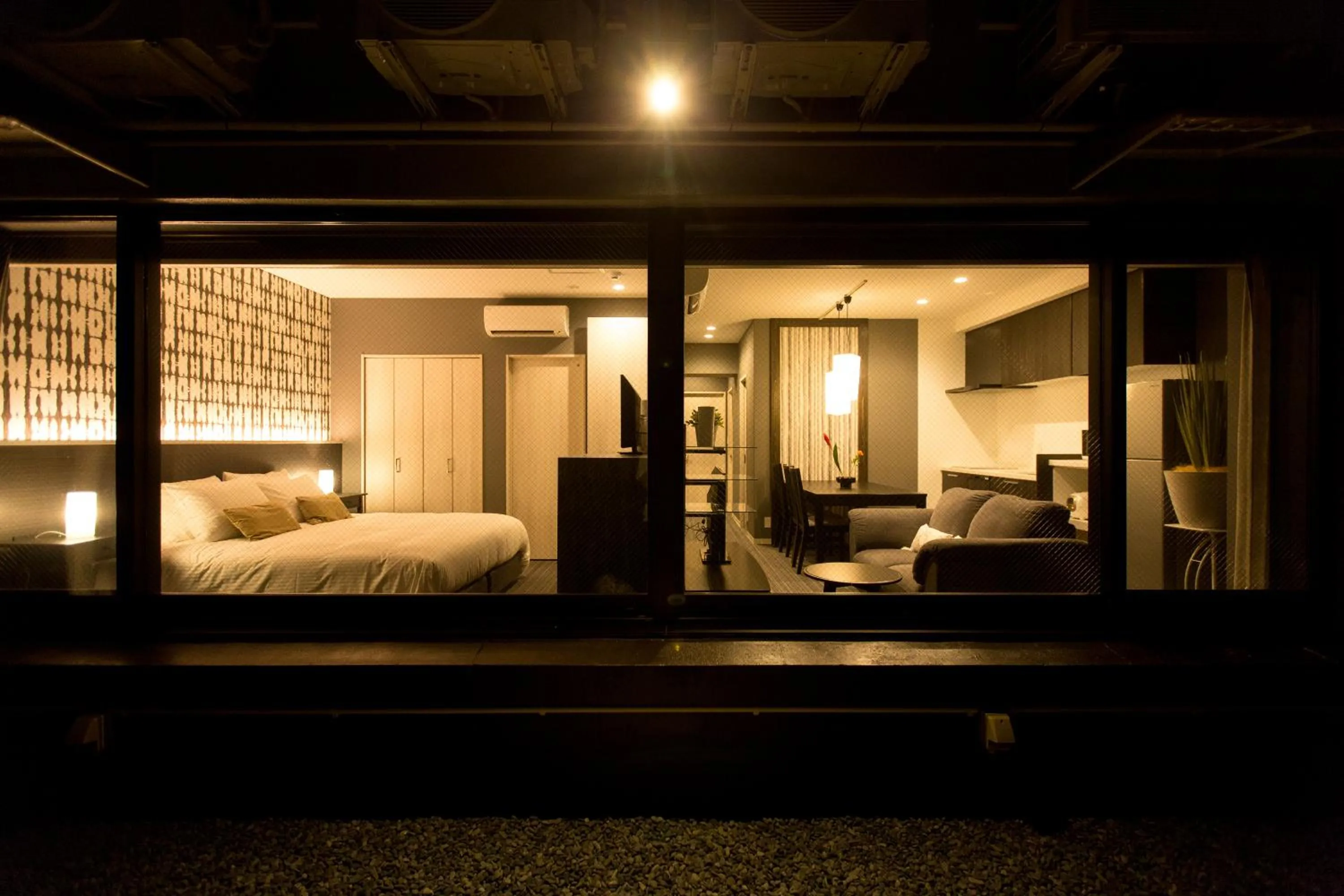 Living room, Bed in R&Run Kyoto Serviced Apartment & Suites