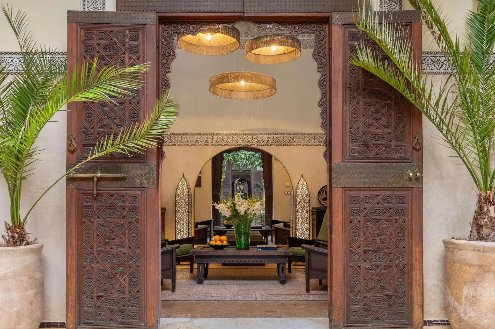 Patio in La Villa des Orangers - Relais & Châteaux