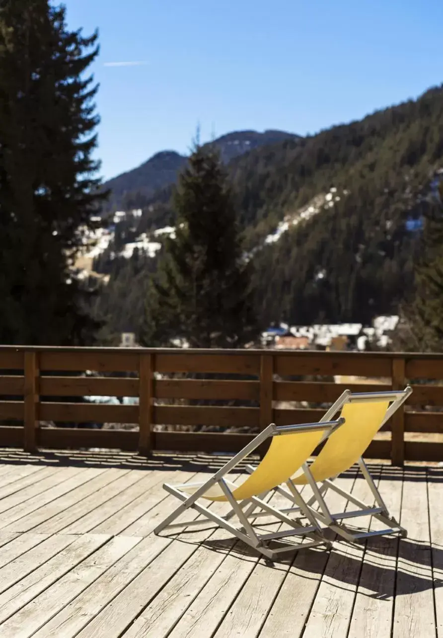 Balcony/Terrace, Mountain View in Hotel Club Regina E Fassa