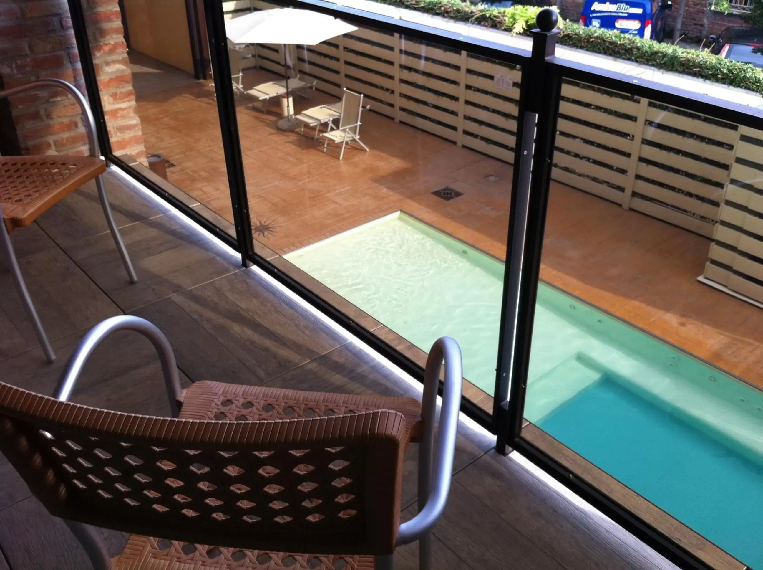 Balcony/Terrace, Pool View in Luna Residence Hotel