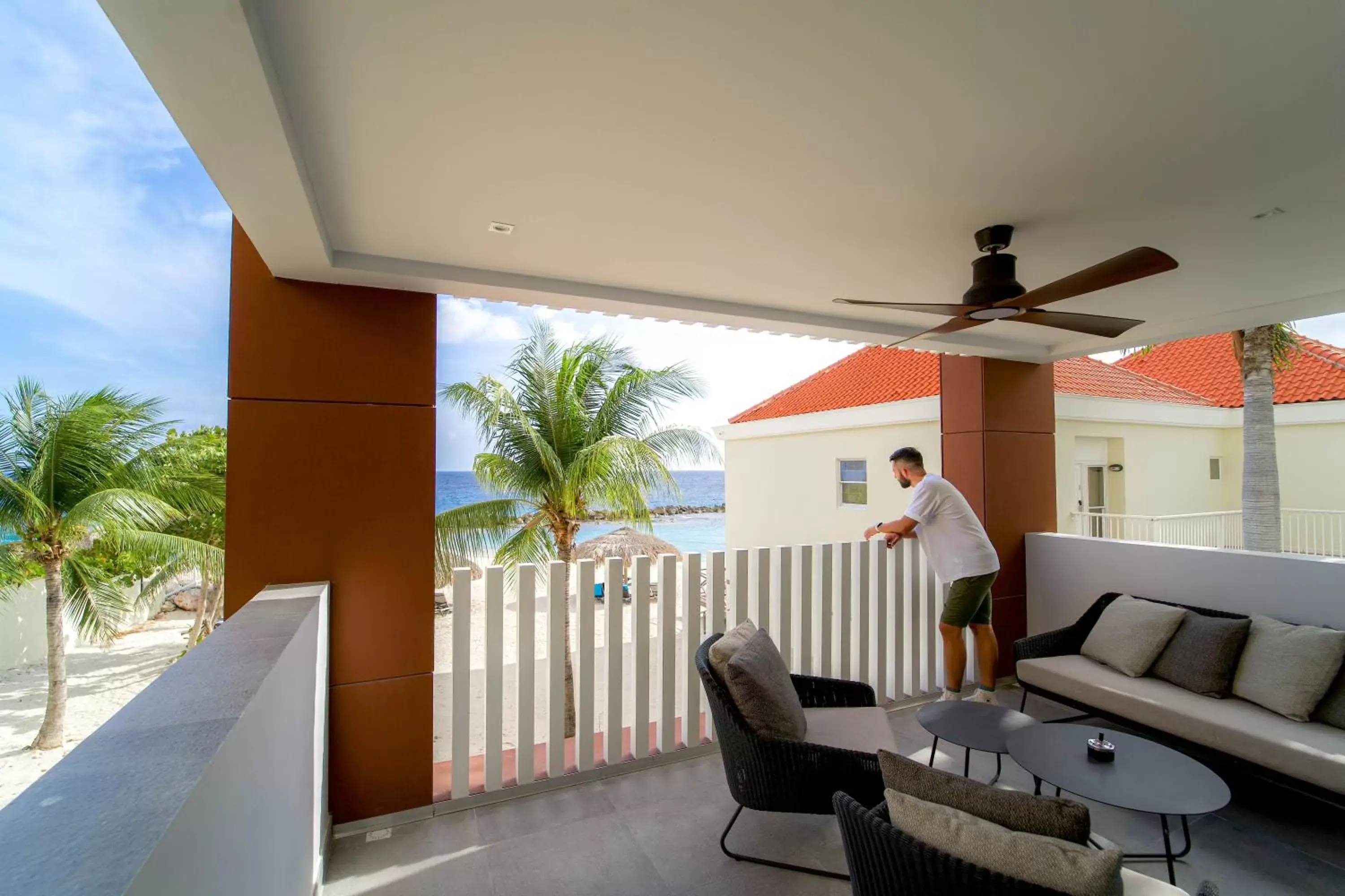 View (from property/room), Balcony/Terrace in Curacao Avila Beach Hotel