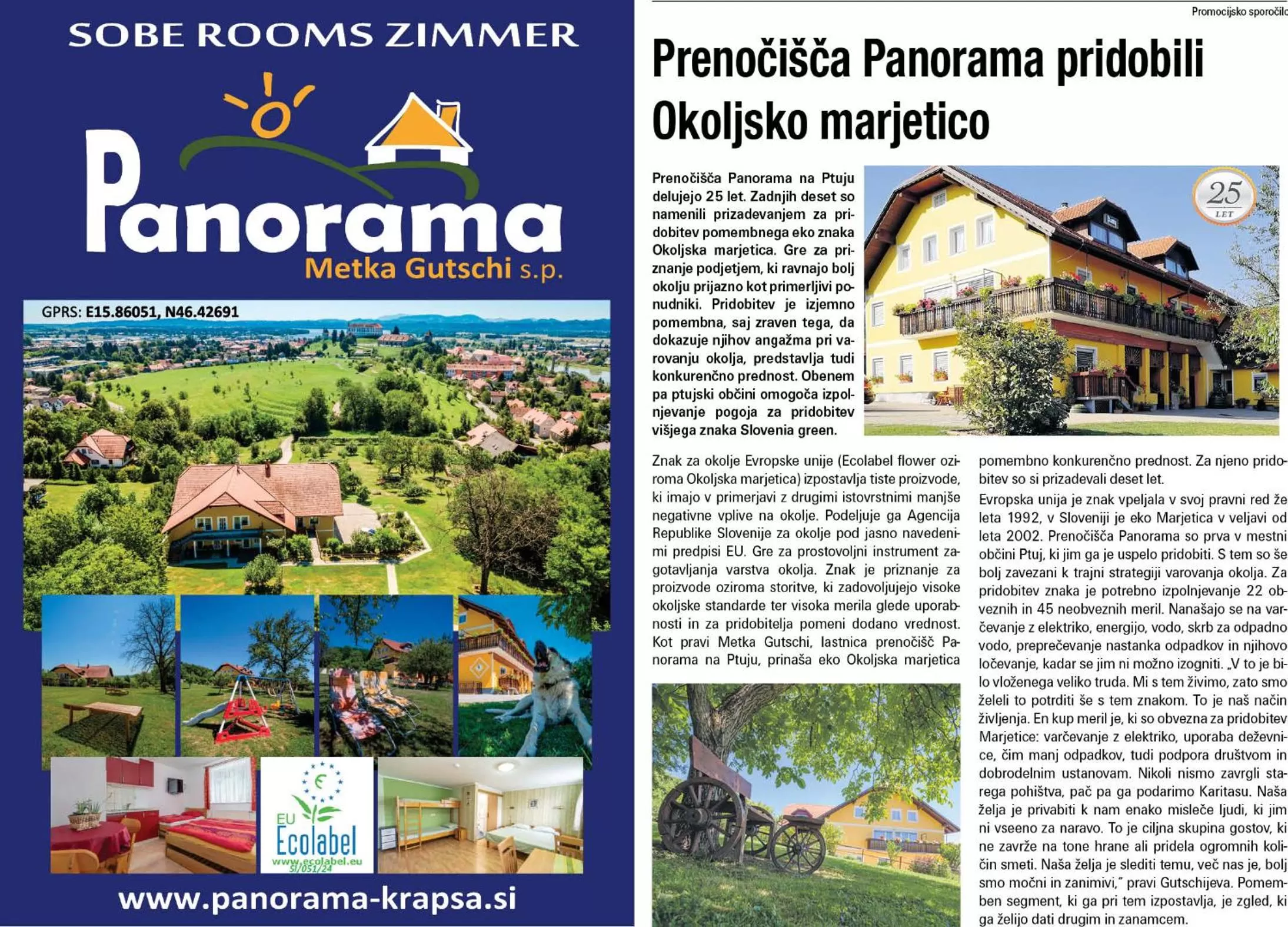 Certificate/Award in Panorama B&B