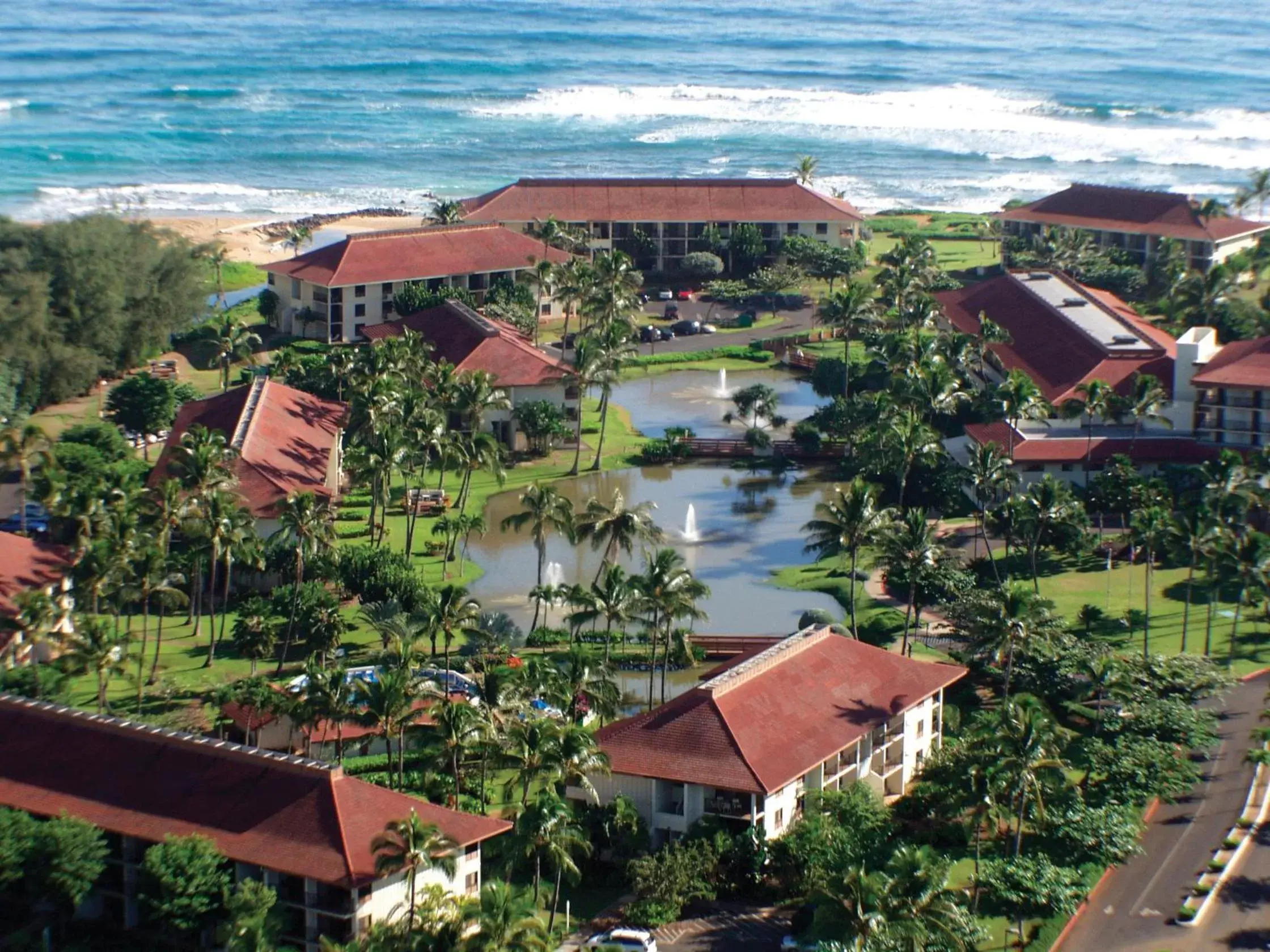 Property building, Bird's-eye View in Kauai Beach Villas