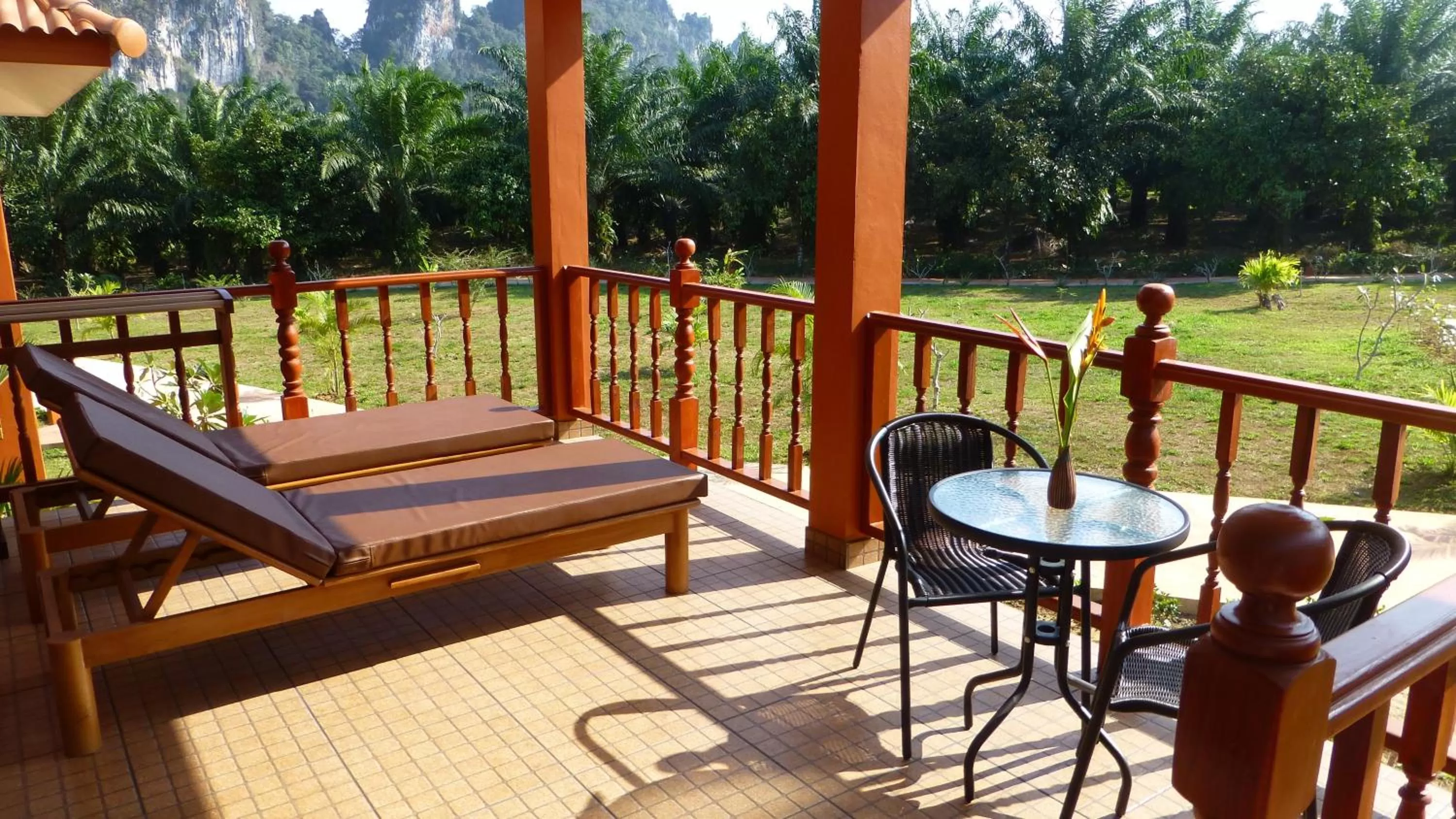 Balcony/Terrace in Khao Sok Jasmine Garden Resort - SHA Certified