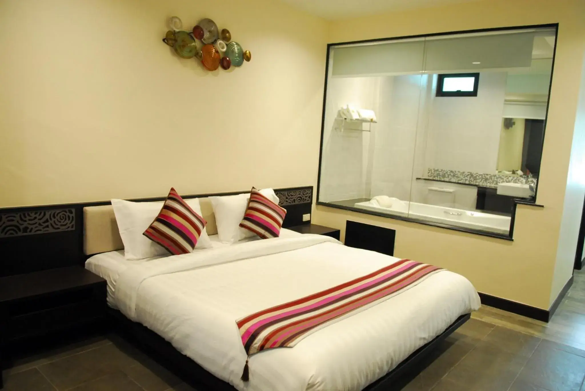 Bed in Monsane River Kwai Resort & Spa