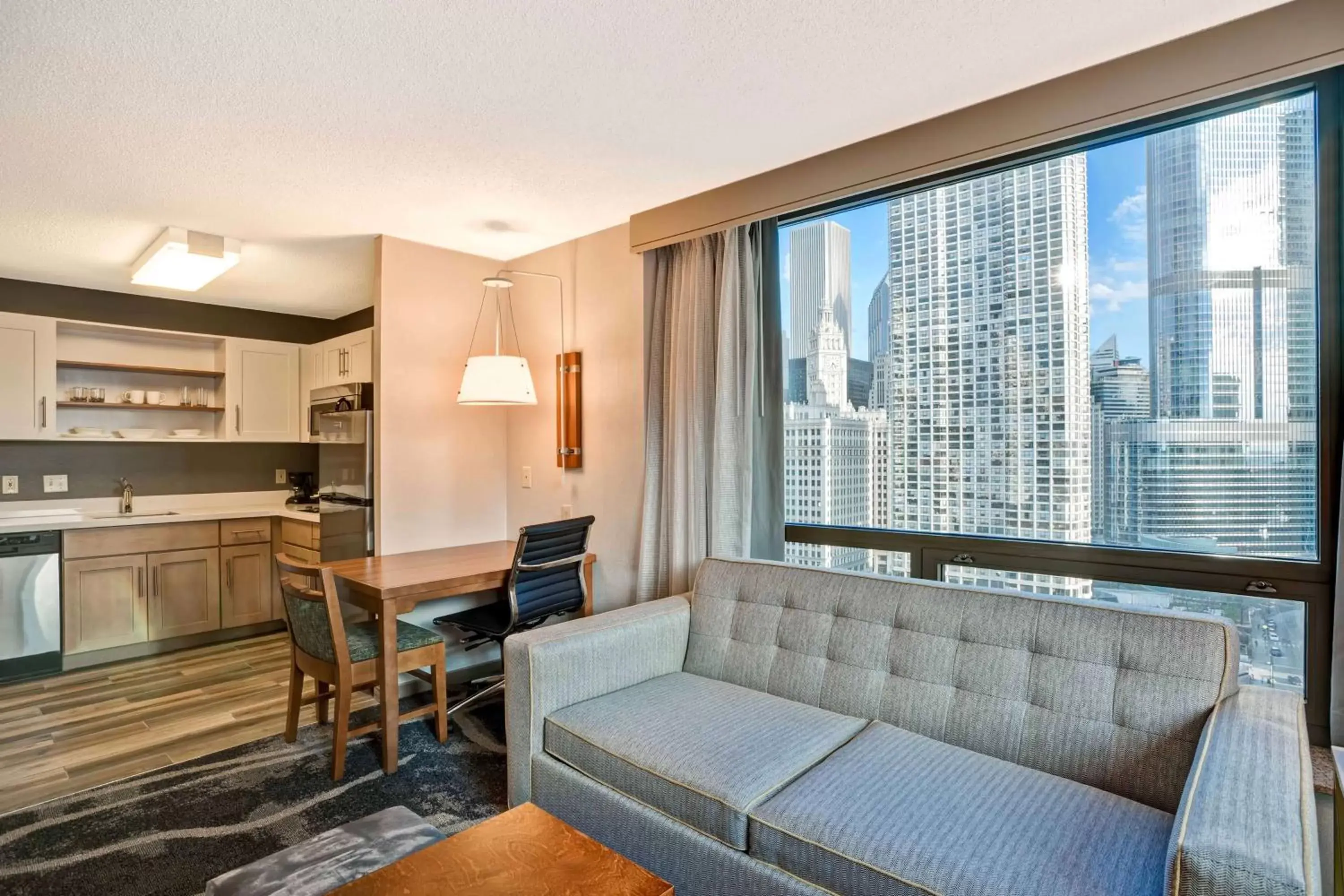 Living room, Seating Area in Homewood Suites by Hilton Chicago Downtown