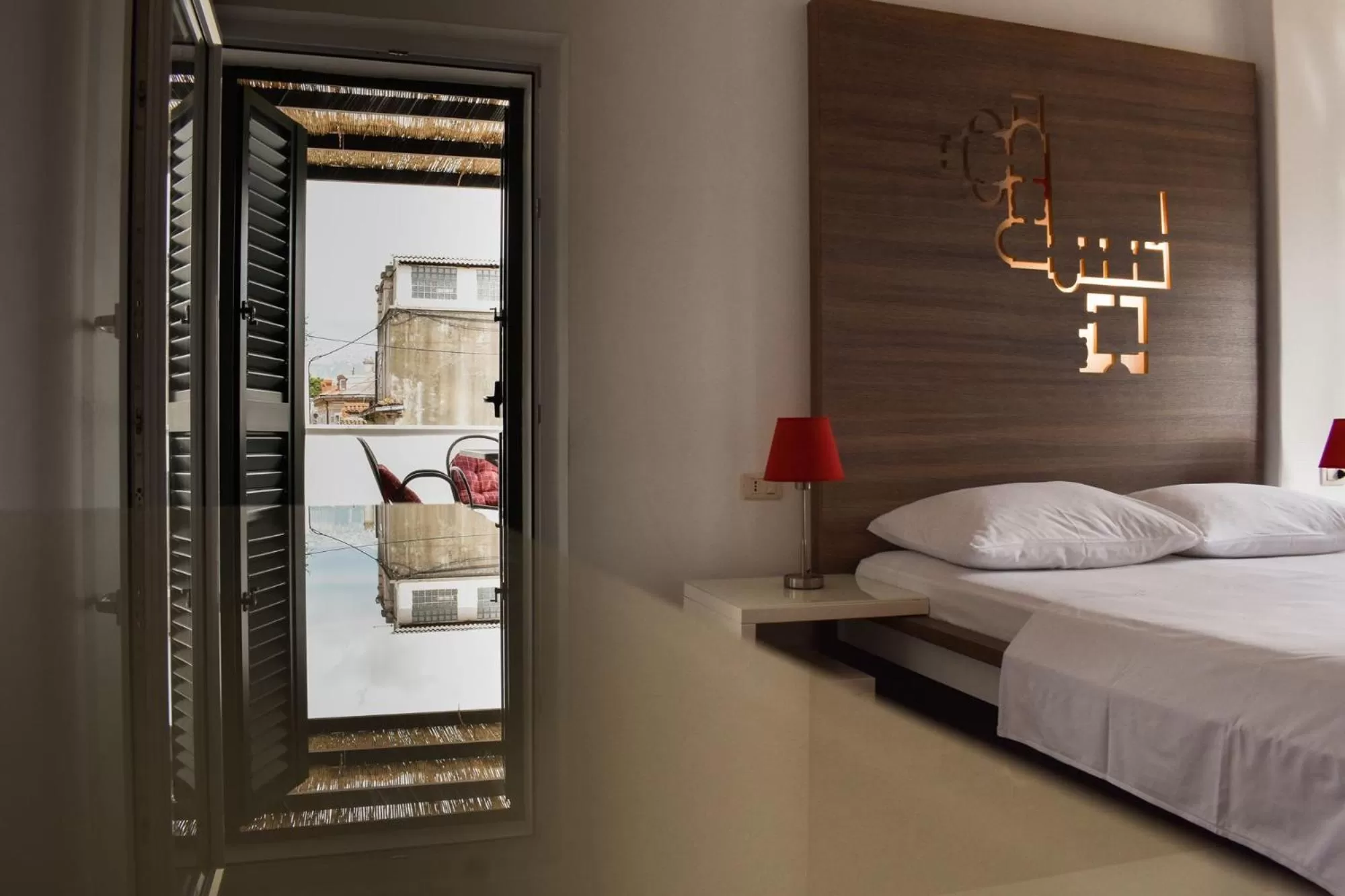 View (from property/room), Bed in Slavija Culture Heritage Hotel