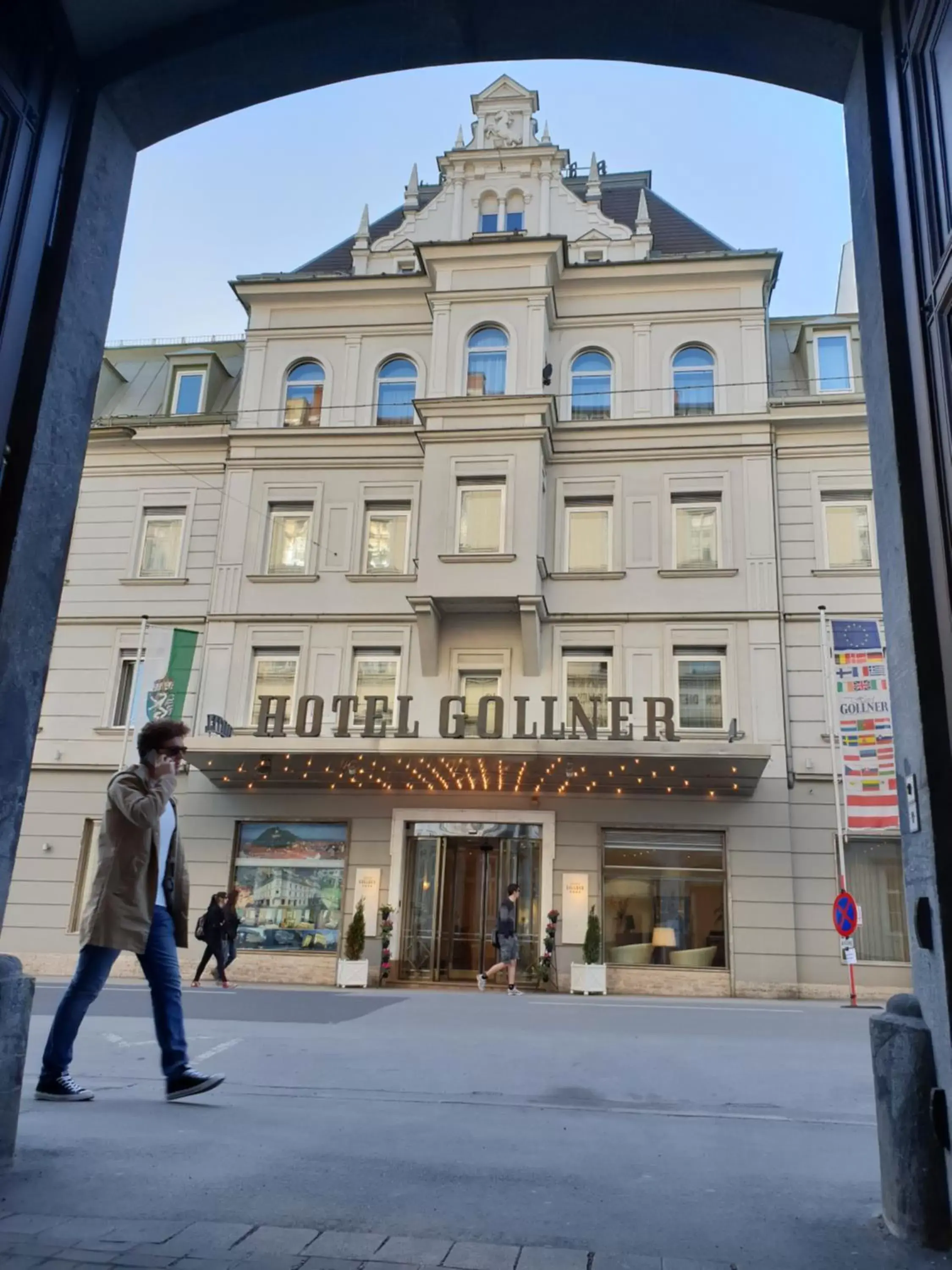 Patio, Property Building in Hotel Gollner