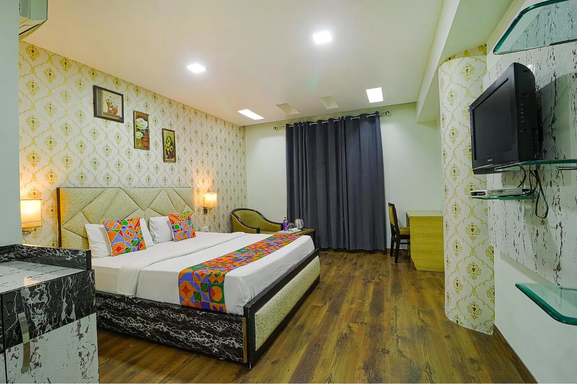 TV and multimedia, Bed in FabHotel Prime Z Grand