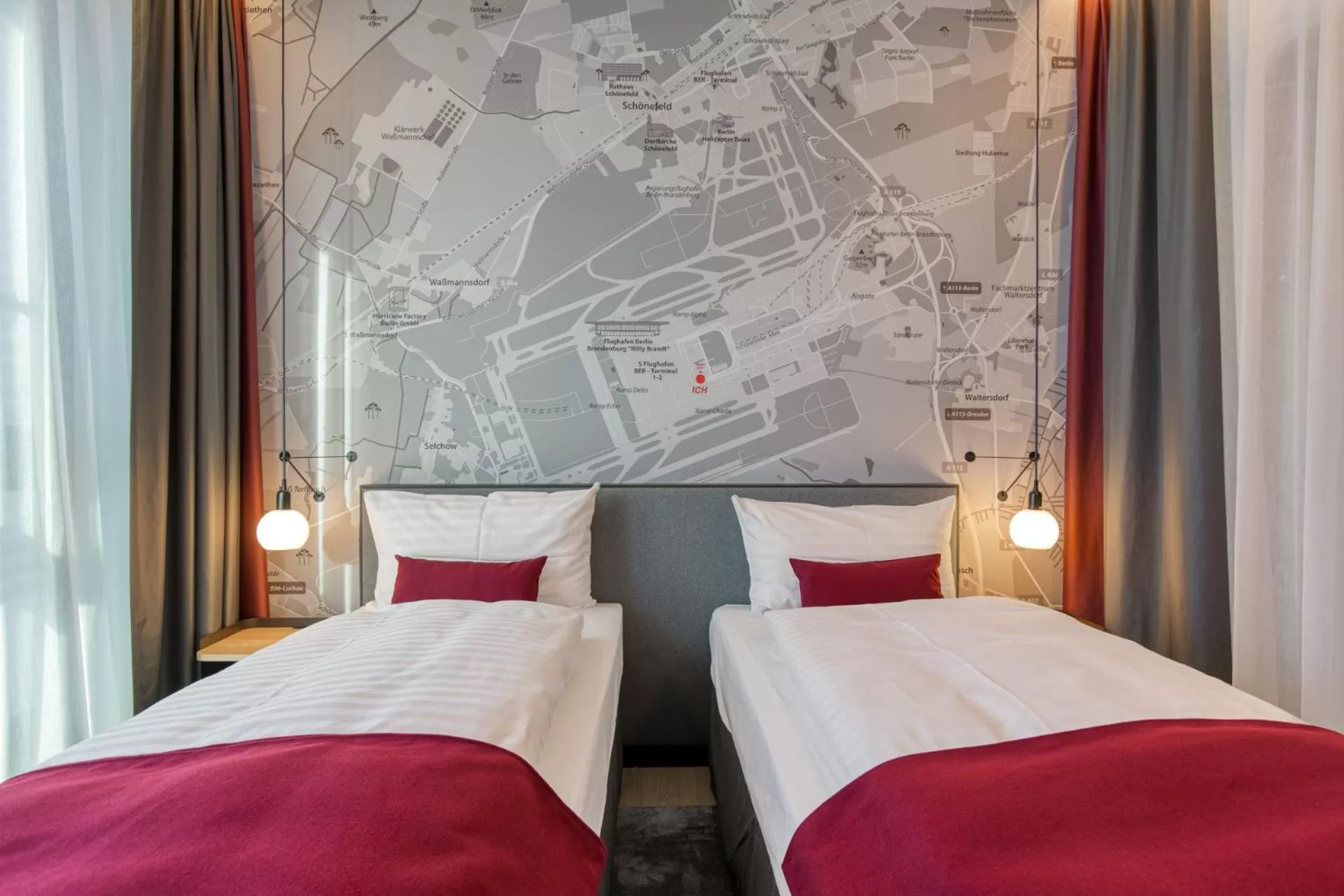 Photo of the whole room, Bed in IntercityHotel Berlin Airport BER Terminal 1 & 2