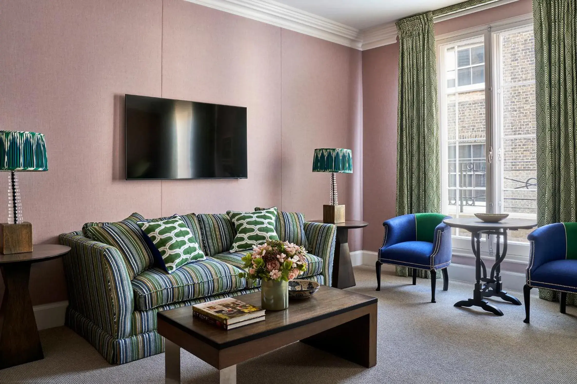 Bedroom, Seating Area in Haymarket Hotel, Firmdale Hotels
