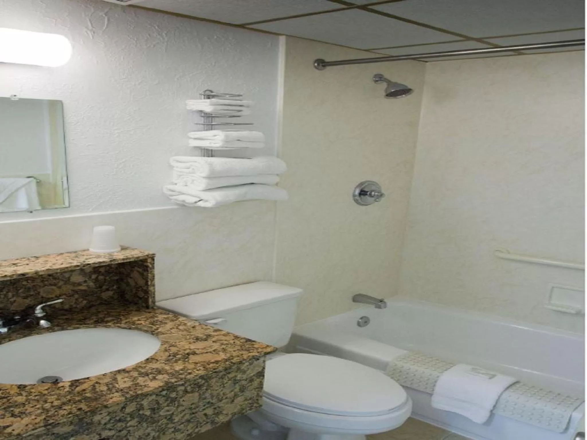 Toilet in Heart of Wildwood Boardwalk Motel