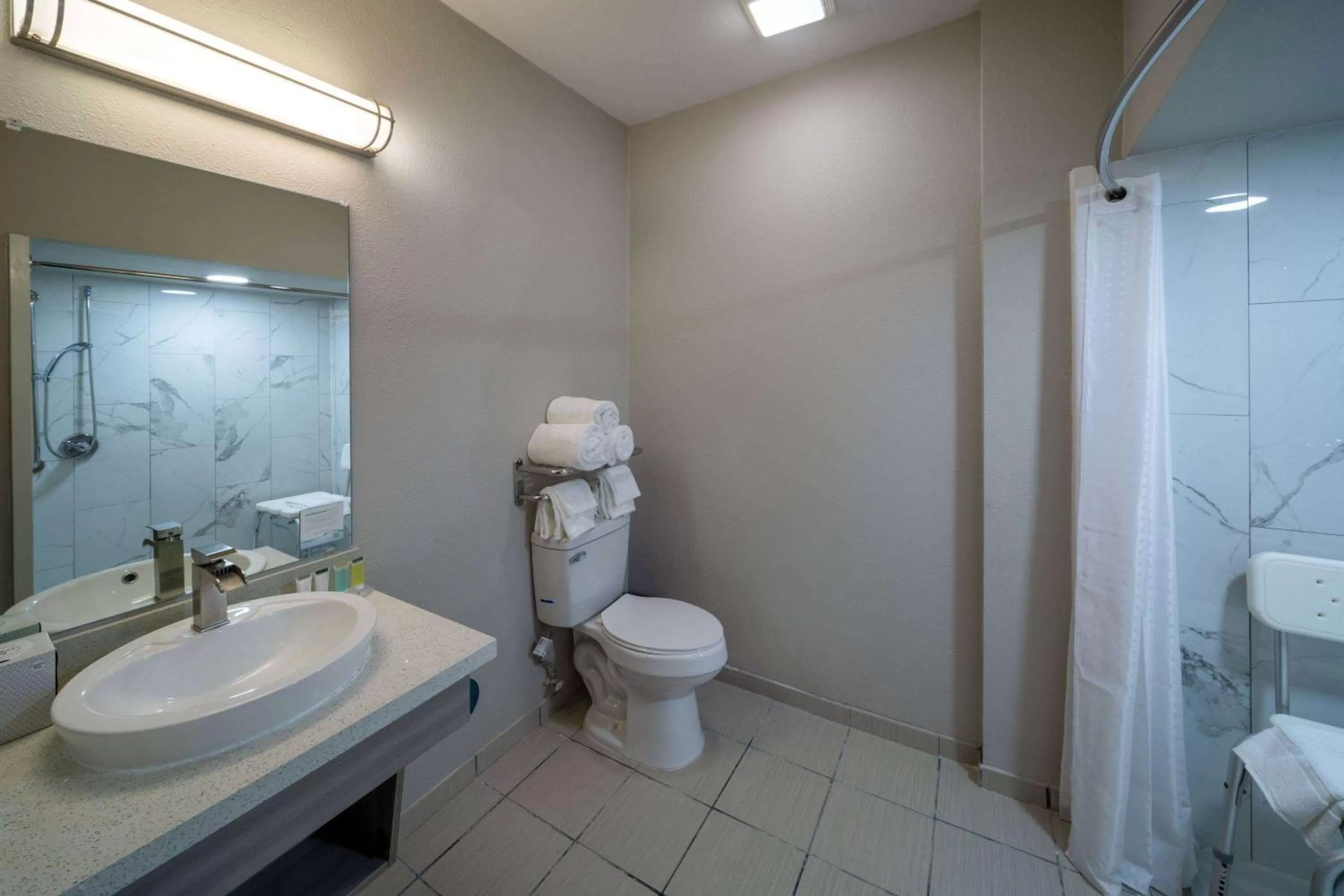 Shower in Microtel Inn & Suites by Wyndham Bossier City