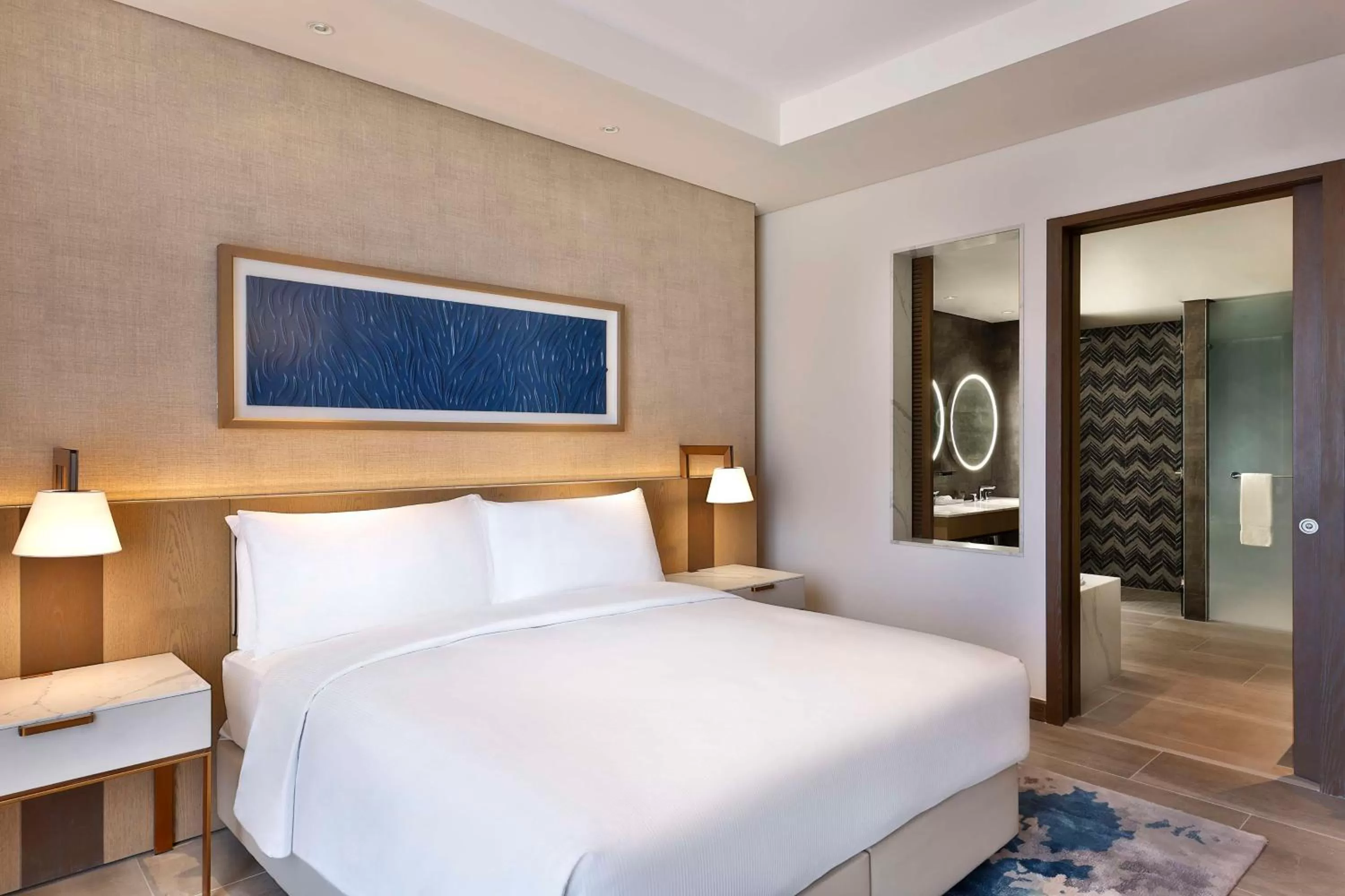 Bed in Hilton Abu Dhabi Yas Island
