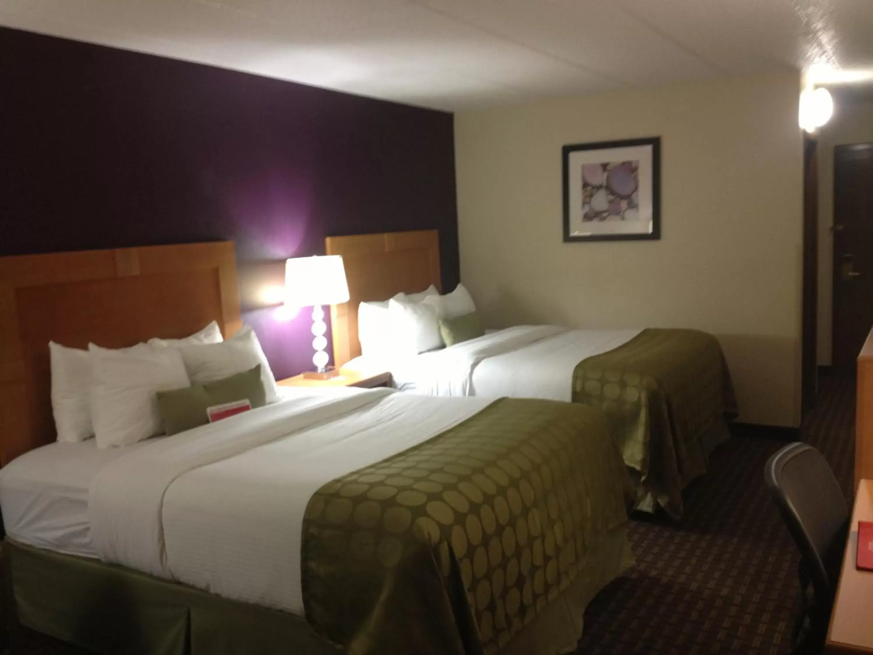 Queen Room with Two Queen Beds and Pool View - Non-Smoking in Ramada by Wyndham Marquette