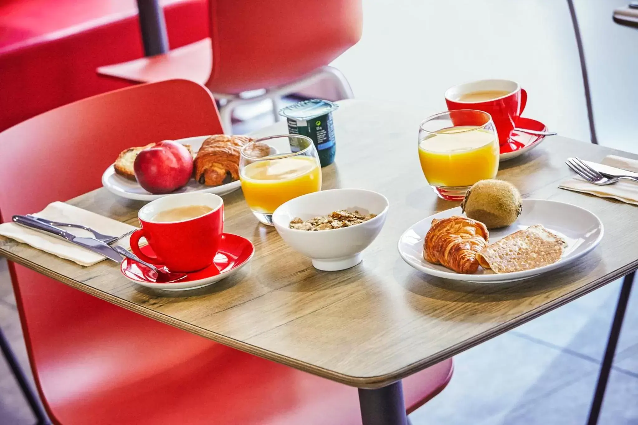 Food close-up, Breakfast in ibis Paris CDG Airport