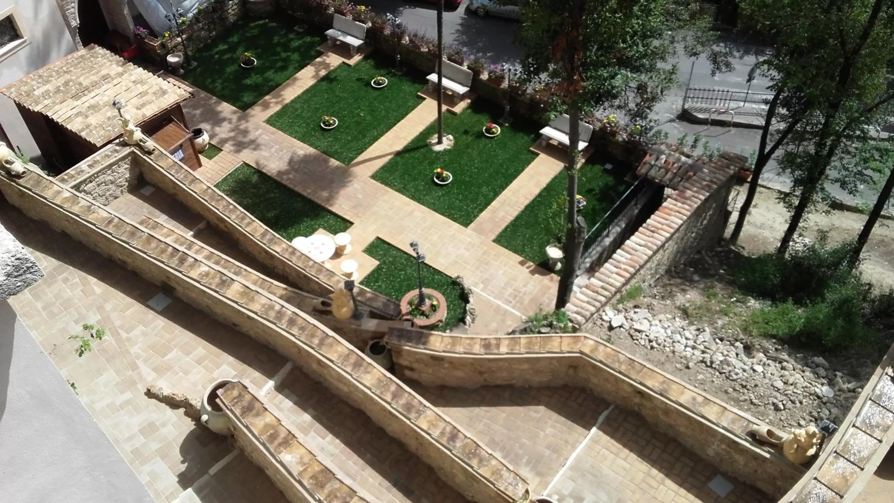 Garden, Bird's-eye View in Palazzo Moraschi Subiaco