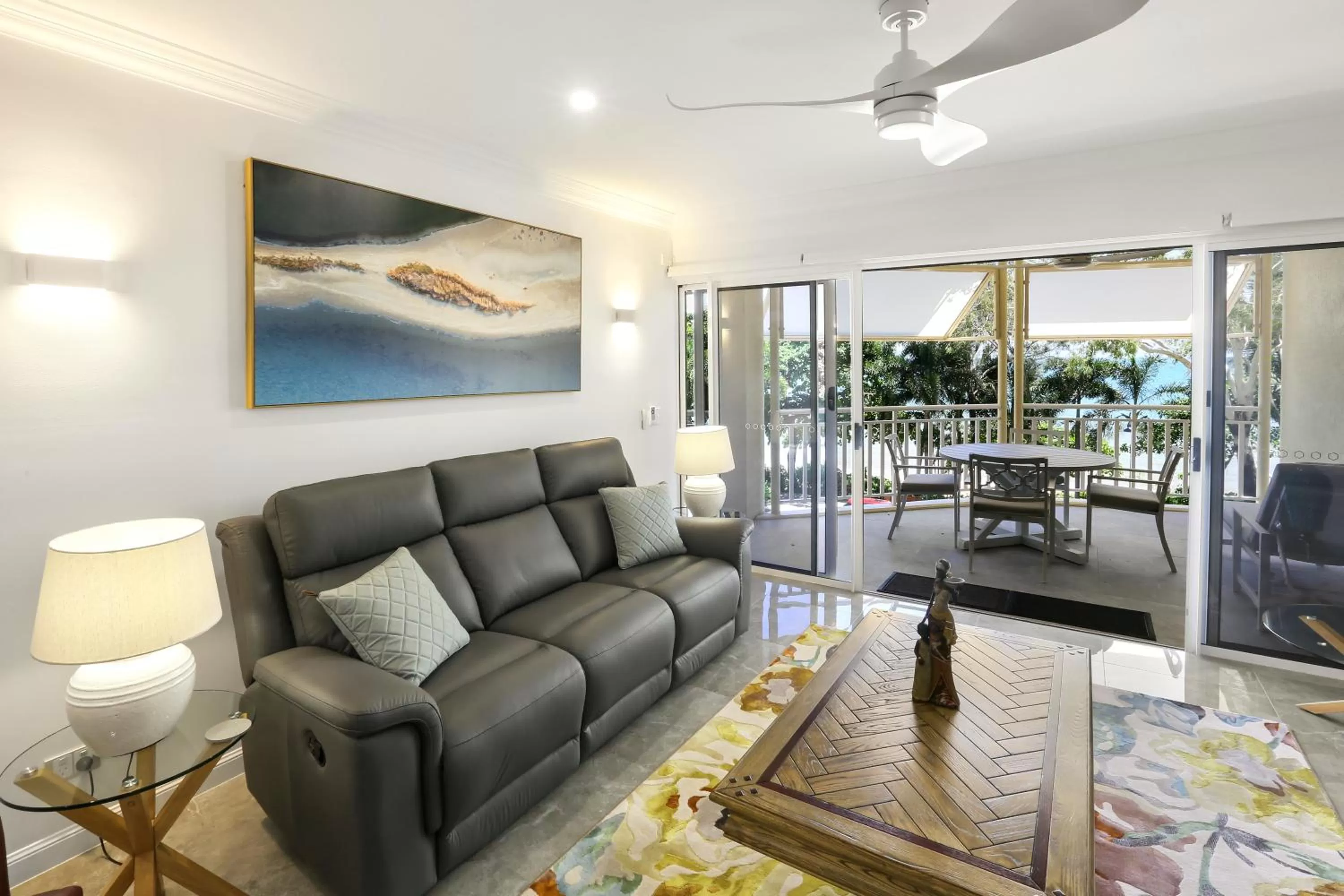 Living room in On The Beach Apartments