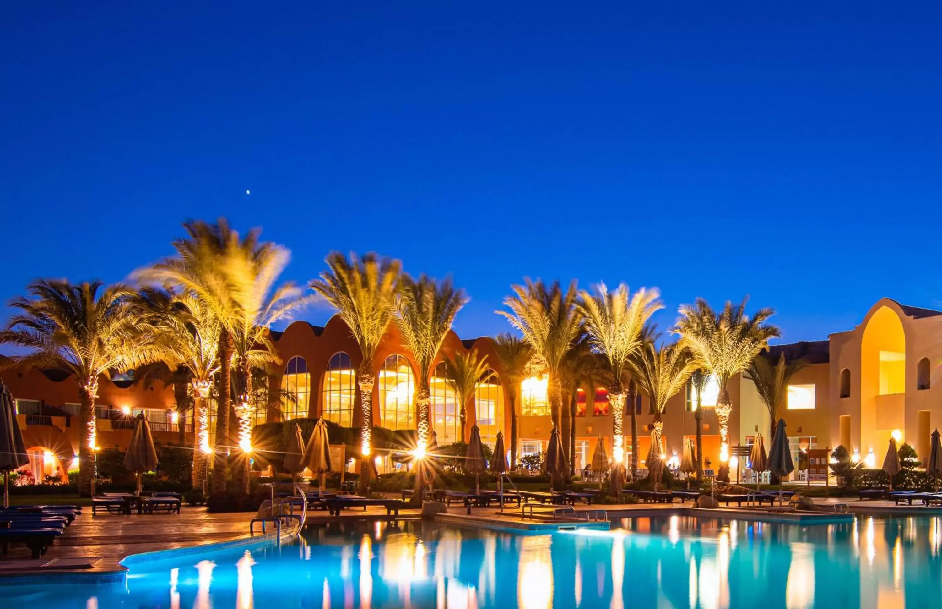 Night, Swimming Pool in Novotel Marsa Alam Beach Resort