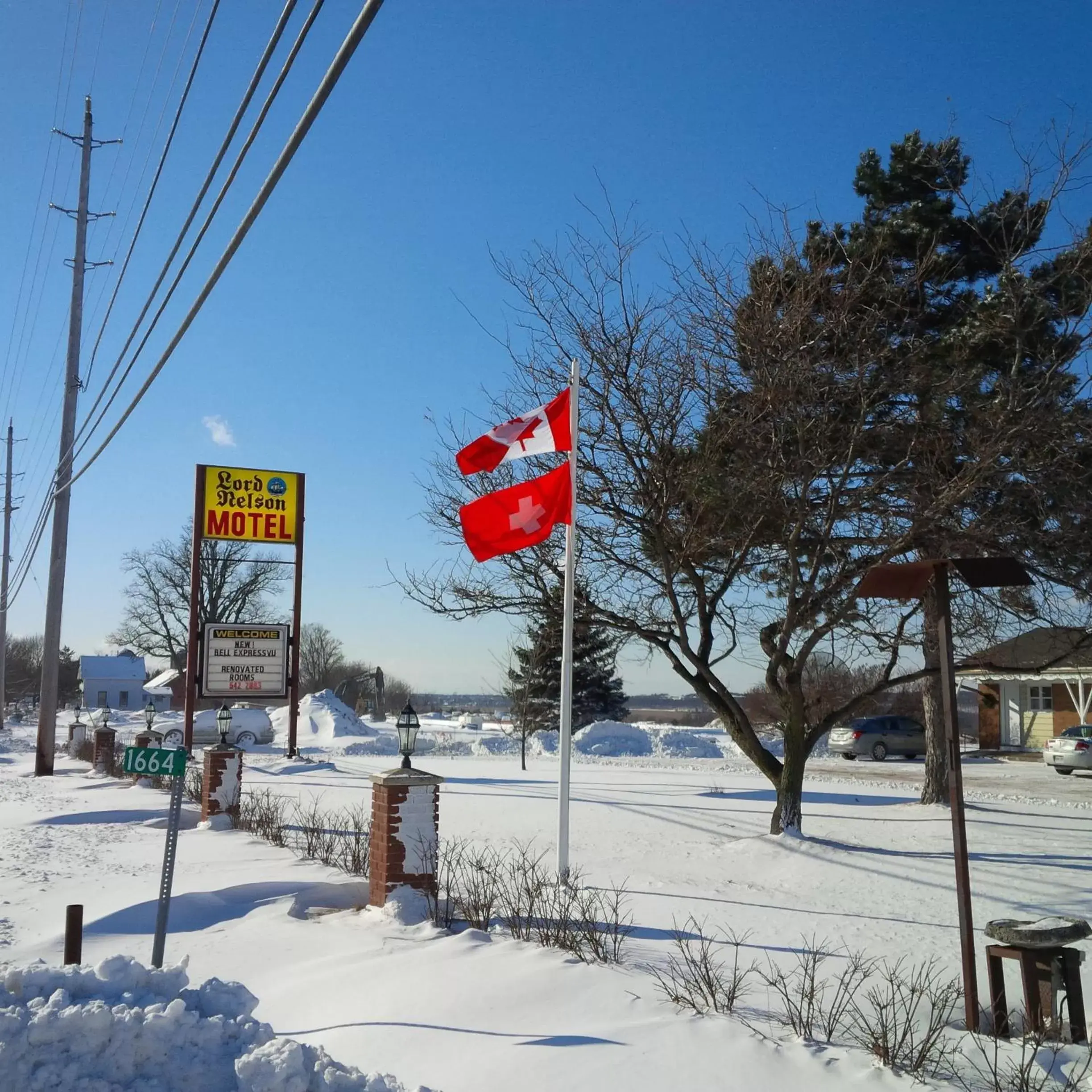 Decorative detail, Winter in Lord Nelson Motel