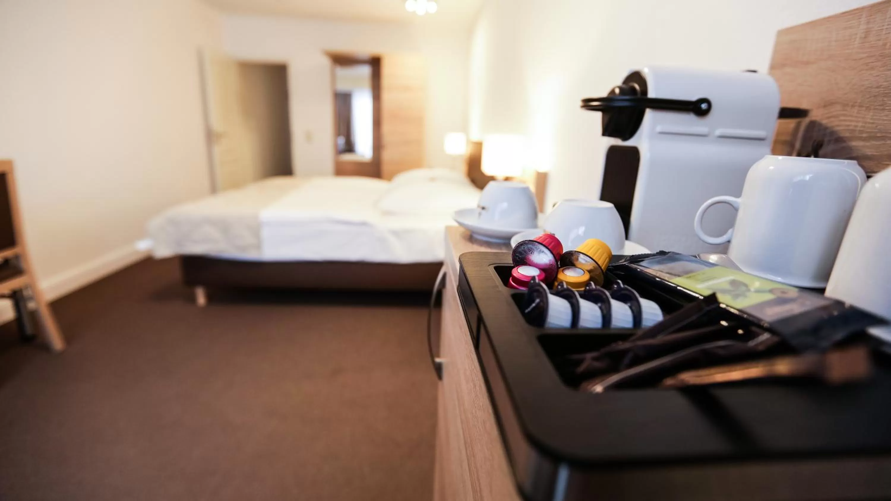 Bedroom, Bed in Hotel Waldhalle