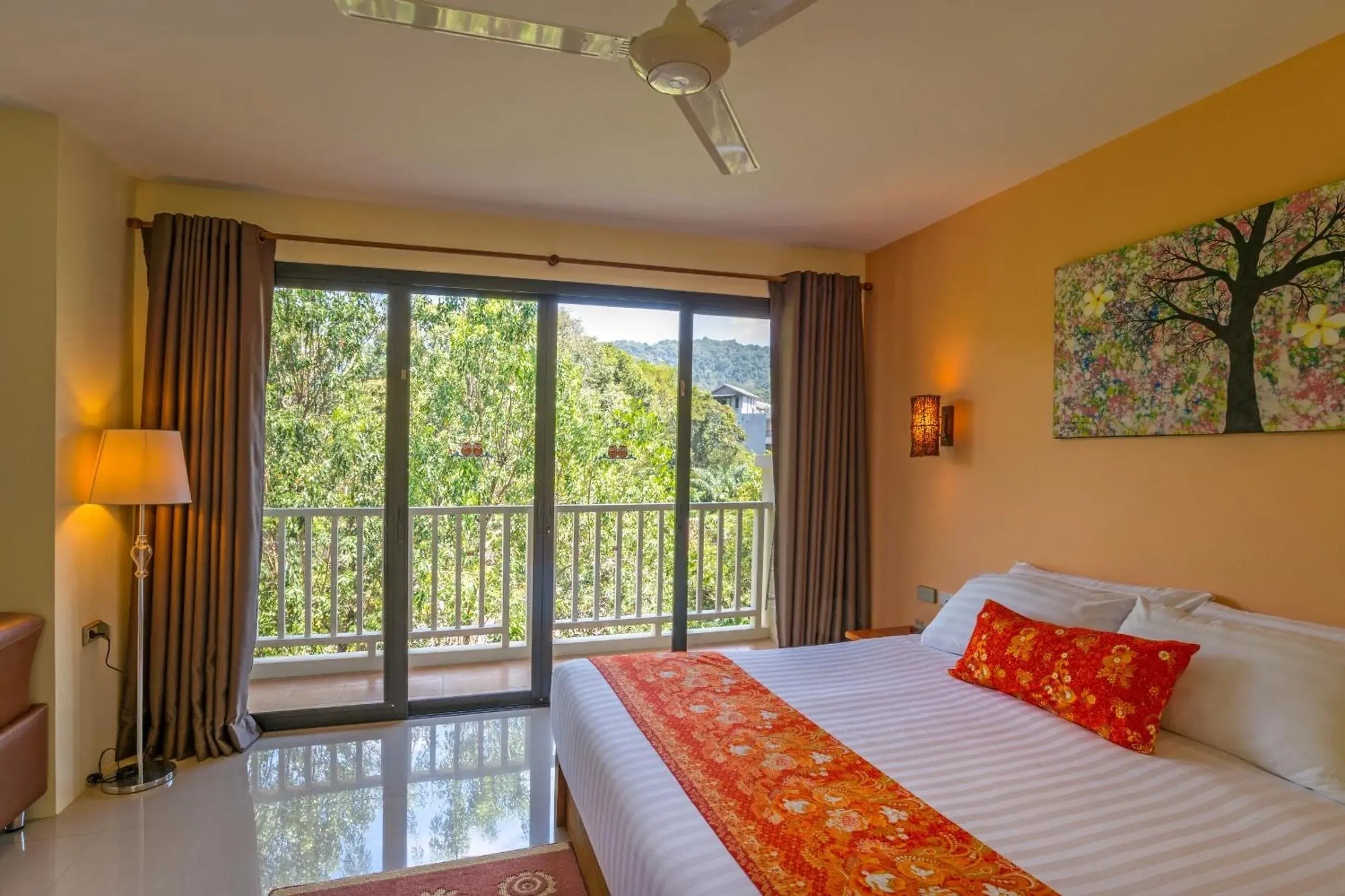 Bed in Srisuksant Resort