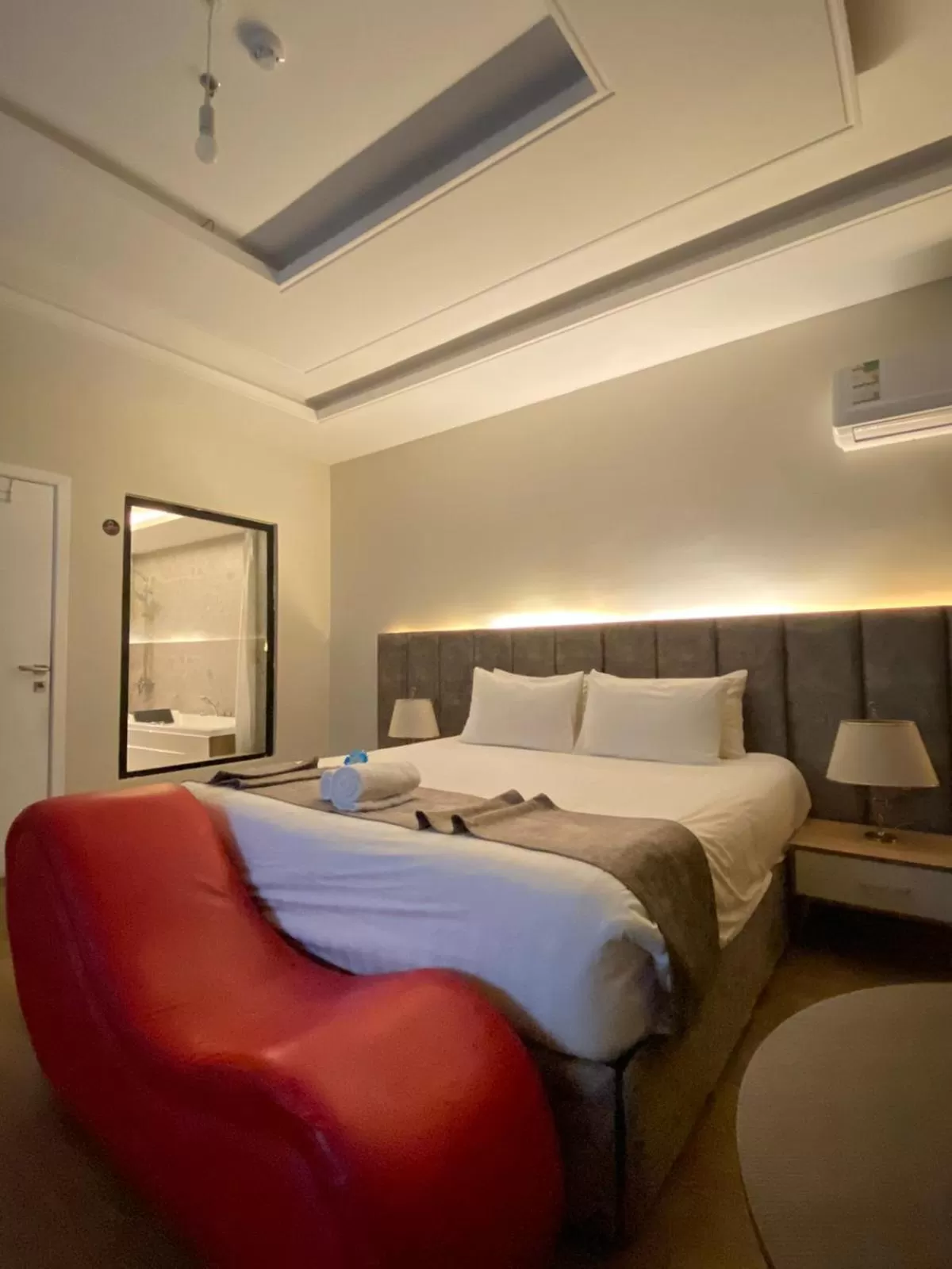 Bed in فندق جولدن توليب أبها - GOLDEN TULIP ABHA HOTEl