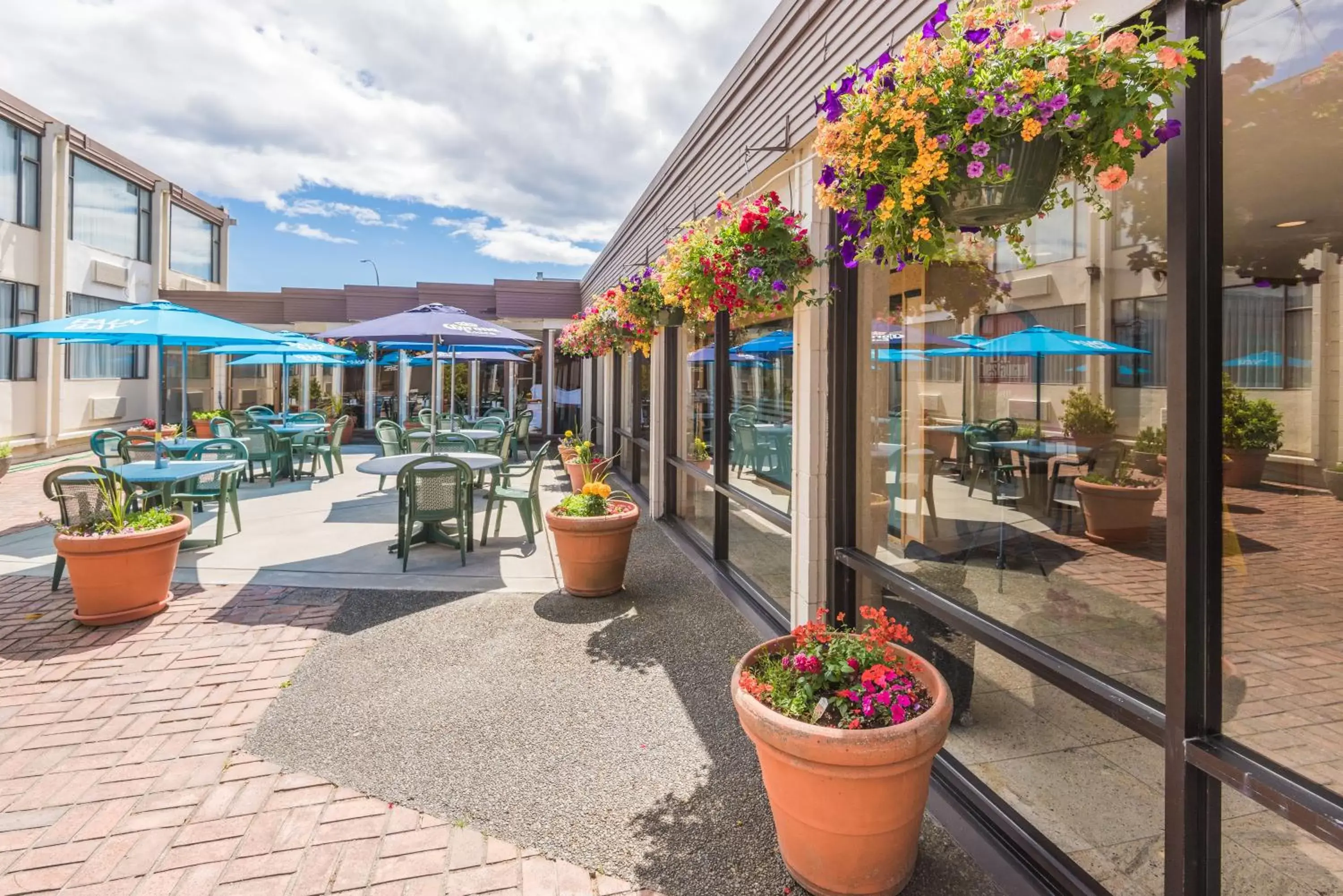 Patio in Coast Discovery Inn