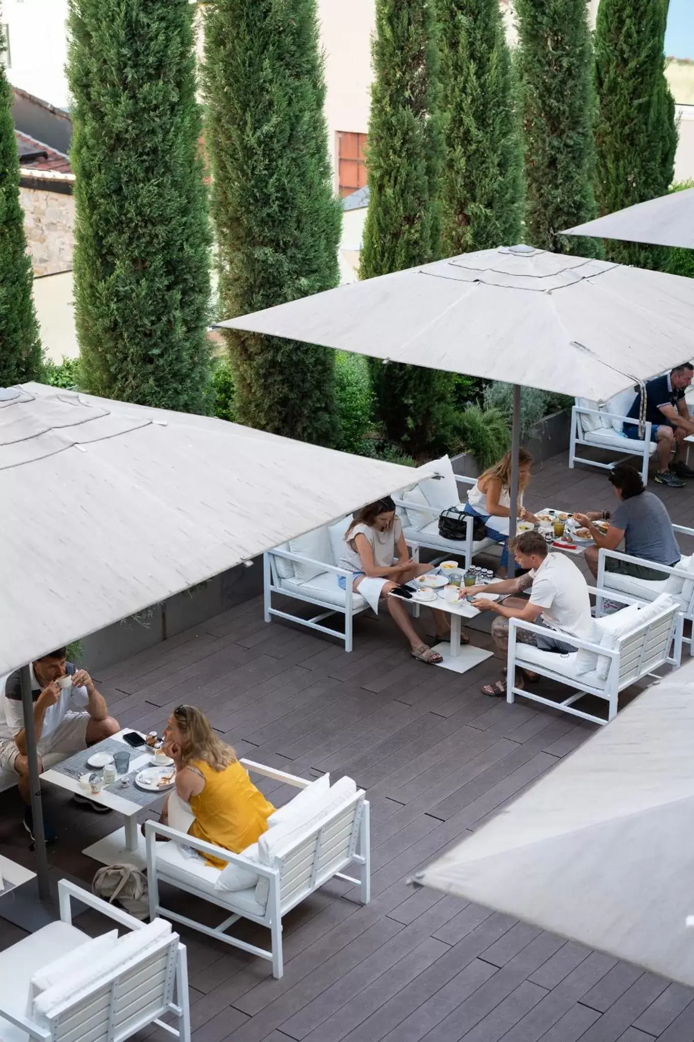 Patio, Restaurant/Places to Eat in Hotel Glance In Florence