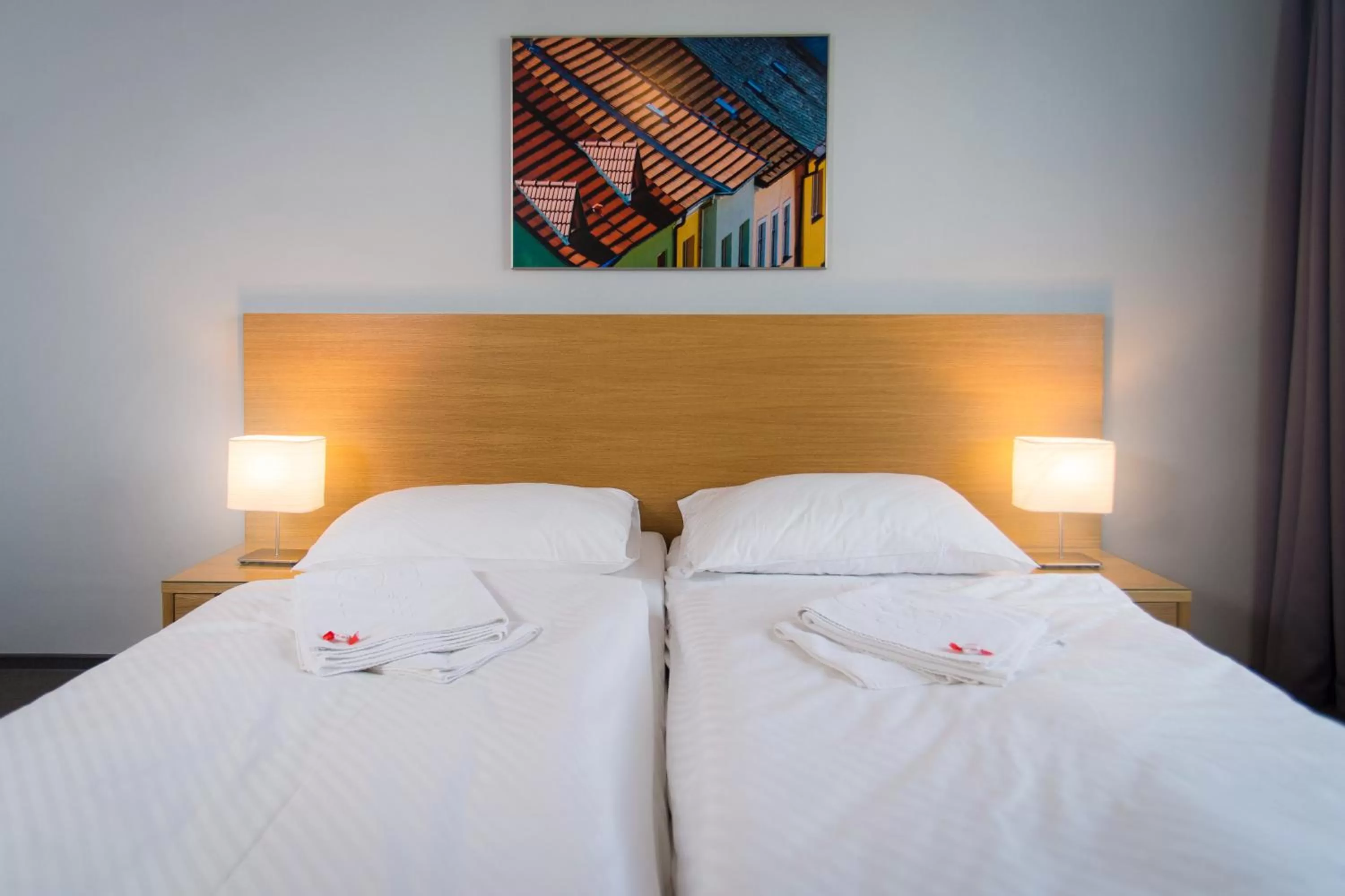 Bedroom, Bed in Hotel Atom Třebíč