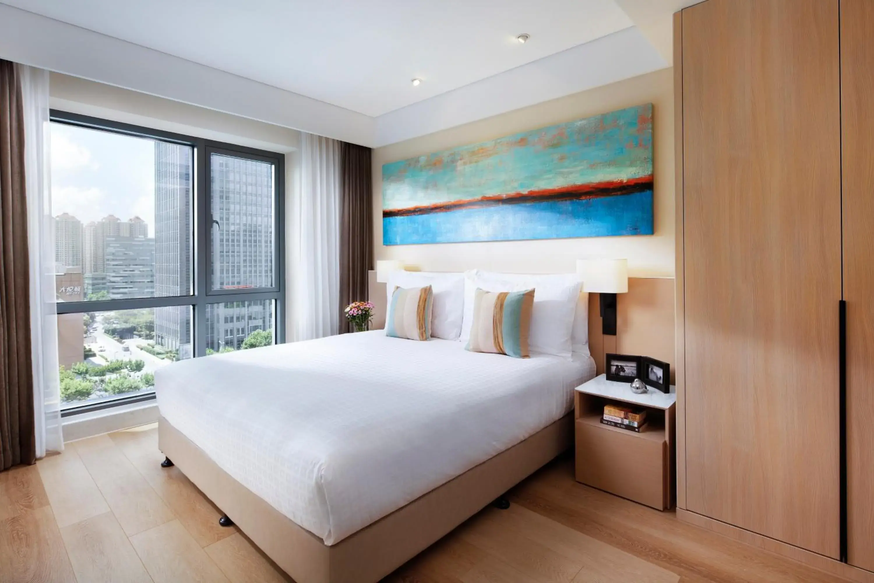 Bedroom, Bed in Sincere Residence Changfeng - Changfeng Ecological Business District