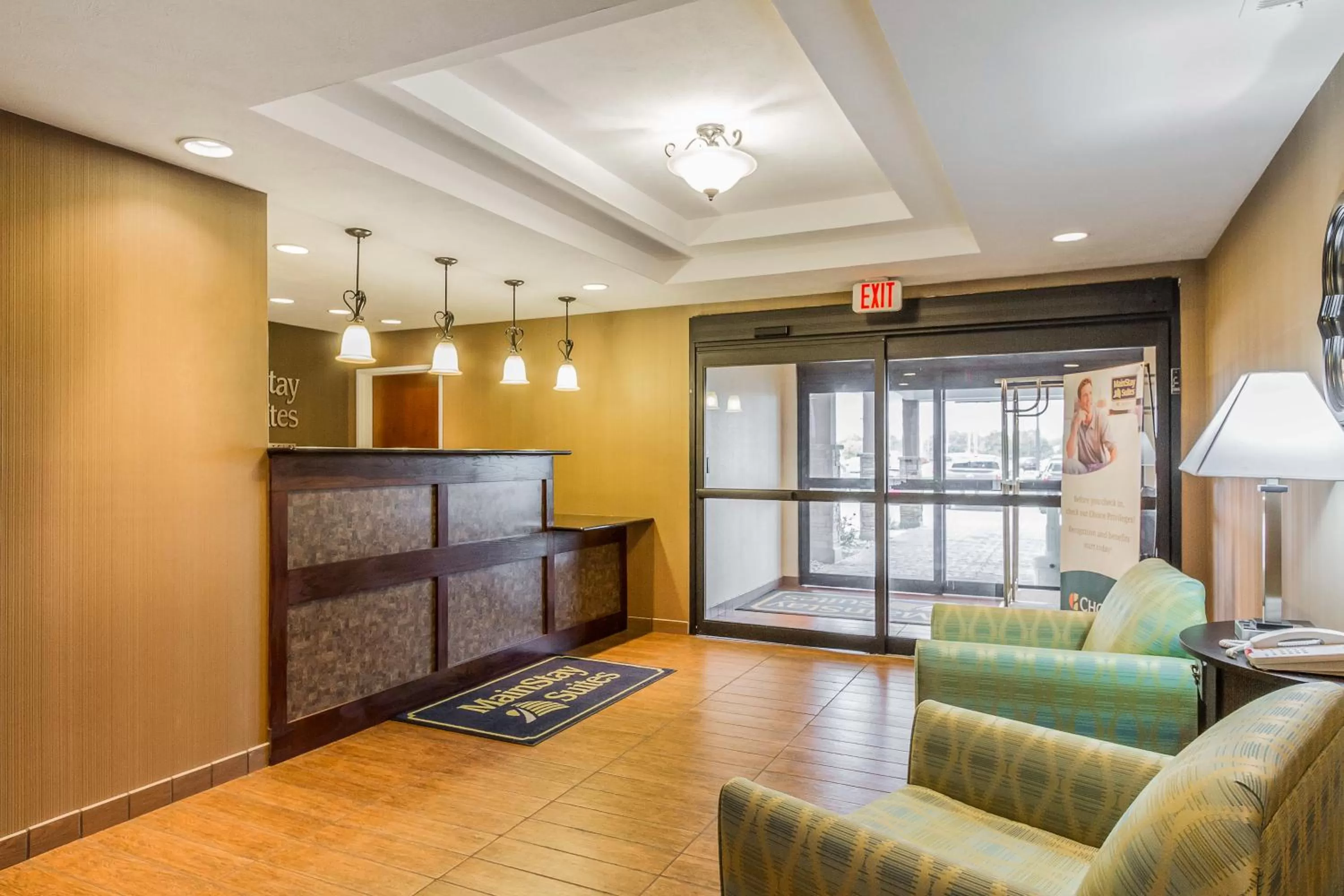 Lobby or reception, Bed in MainStay Suites Grand Island