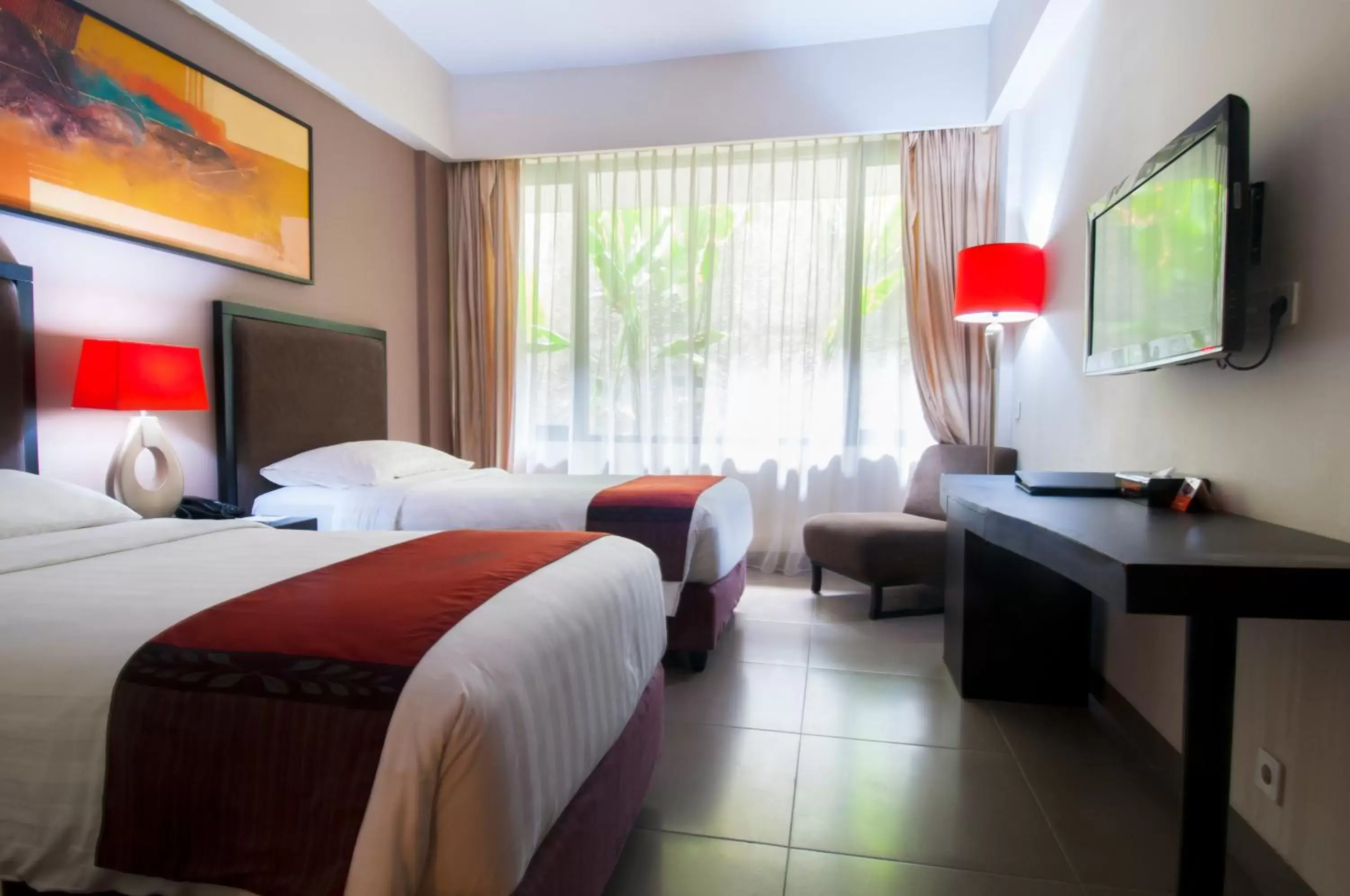 Bedroom, Bed in 100 Sunset Kuta Hotel & Ballroom Bedroom, Bed in 100 Sunset Kuta Hotel & Ballroom