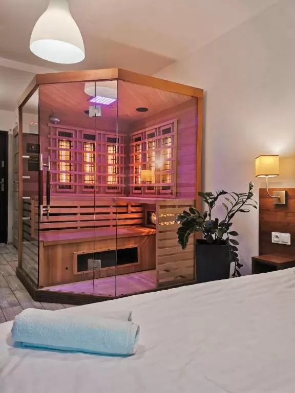 Sauna, Bed in Hotel Miłosz Restauracja, Basen dla dzieci, Sala Zabaw, Siłownia