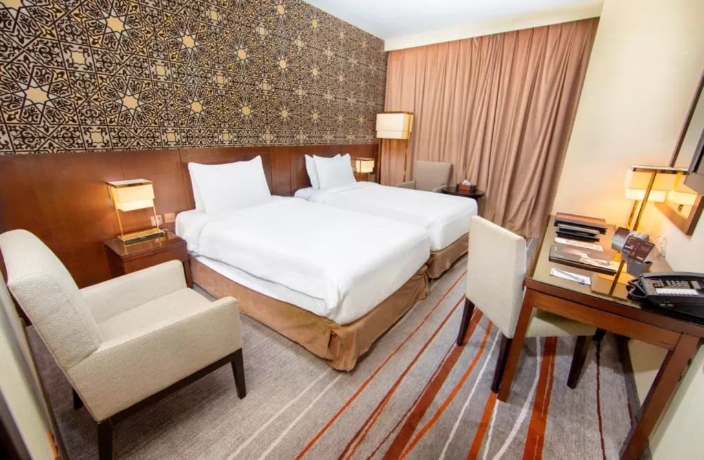 Bed in Dallah Taibah Hotel