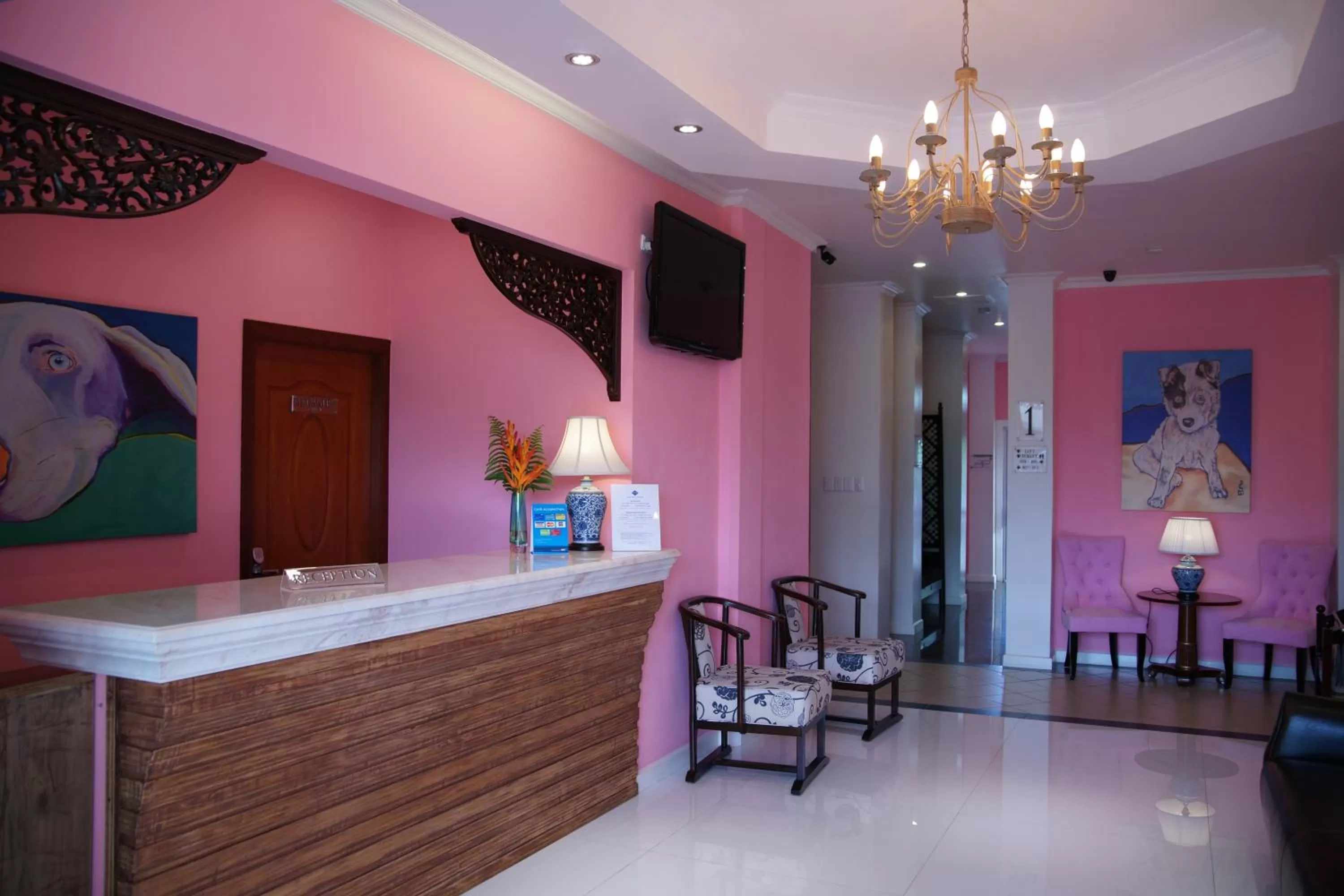 Lobby or reception in Hotel Morobe